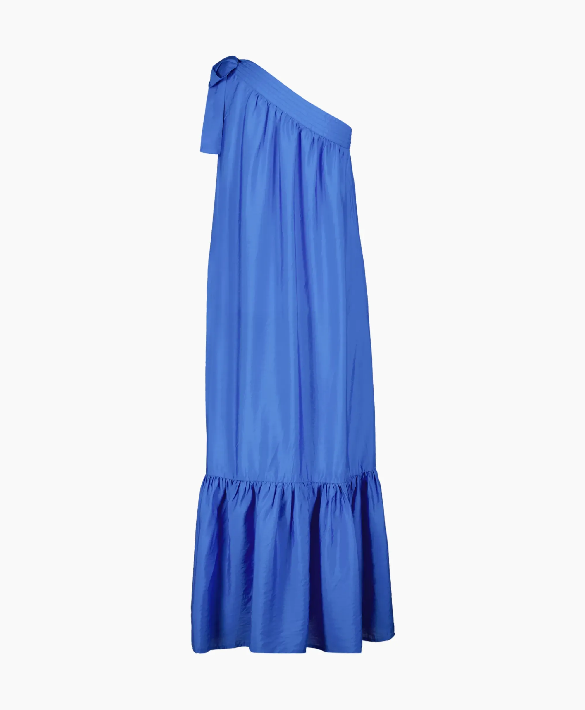 Jurken^Co'couture Co'Couture Maxi Jurk Callum Assymetrisch Blauw