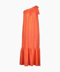 Jurken^Co'couture Co'Couture Maxi Jurk Callum Assymetrisch Peach