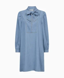 Jurken^Co'couture Co'Couture Mini Jurk Titus Denim Bow Blauw