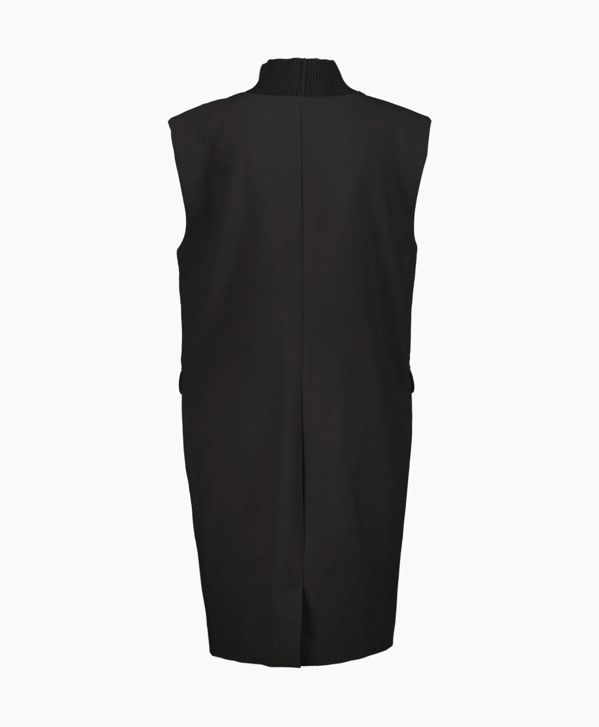 Jurken^Co'couture Co'Couture Mini Jurk Volacc Rib Turtleneck Zwart