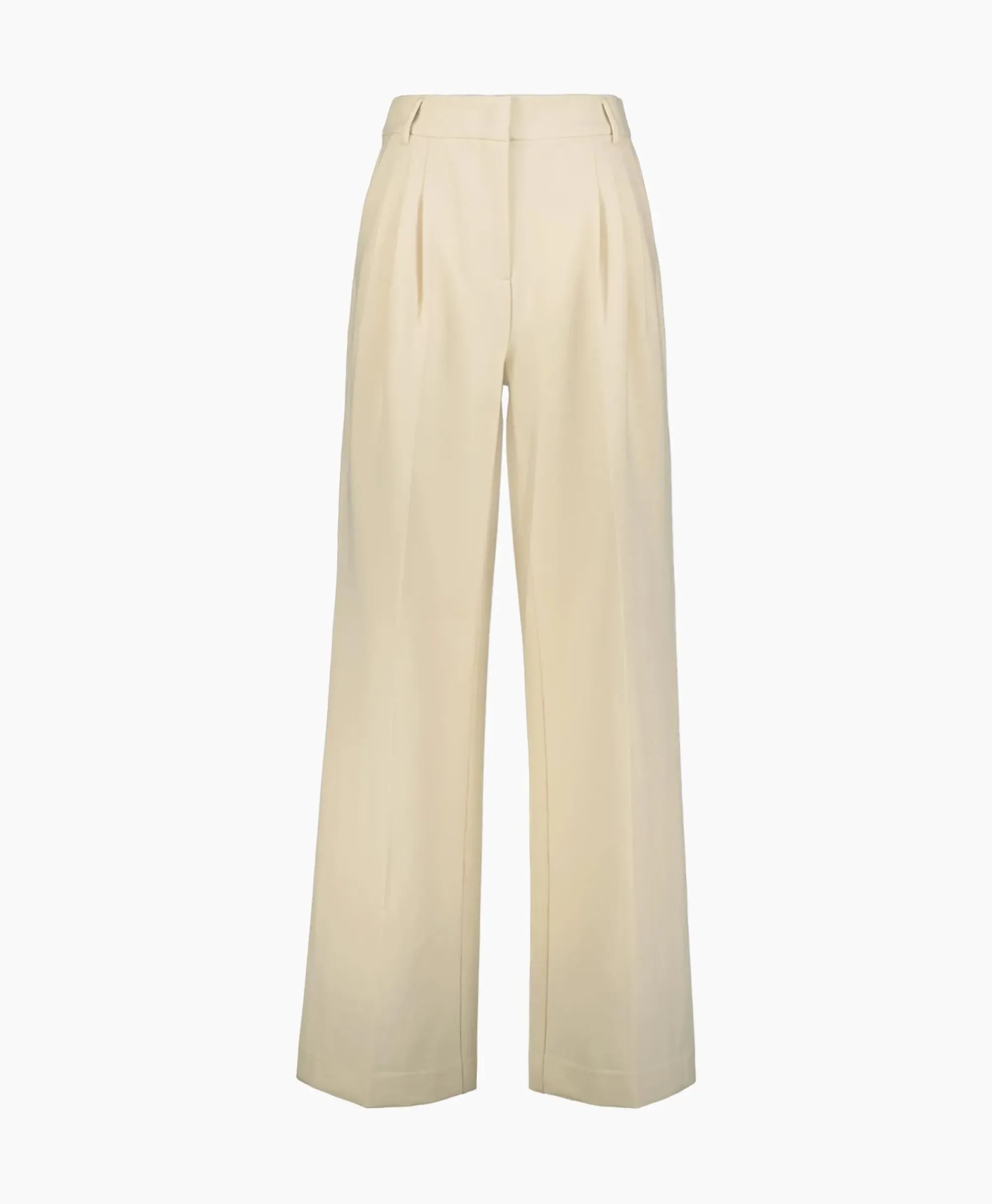 Broeken^Co'couture Co'Couture Pantalon Vola Long Pleat Beige