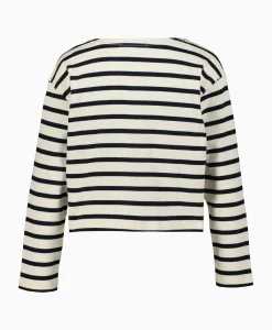 Truien^Co'couture Co'Couture Pullover Classic Stripe Crop Off White