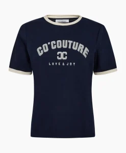 T-Shirts & Tops^Co'couture Co'Couture T-Shirt Korte Mouw Edge Donker Blauw
