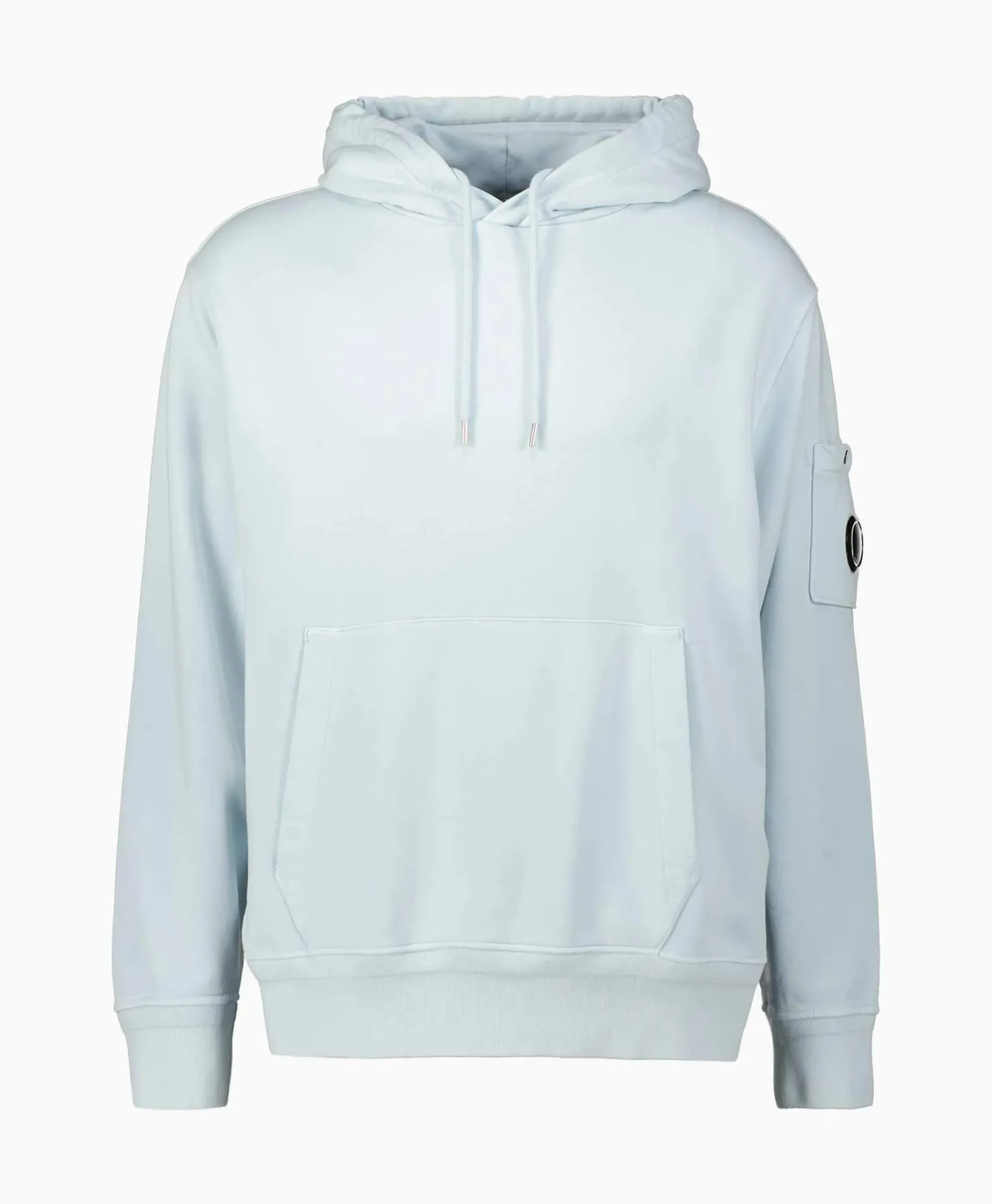 Truien^Cp Company Hoodie Cotton Diagonal Fleece Lens Licht Blauw