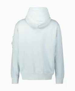 Truien^Cp Company Hoodie Cotton Diagonal Fleece Lens Licht Blauw