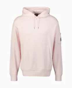 Truien^Cp Company Hoodie Cotton Diagonal Fleece Lens Rose