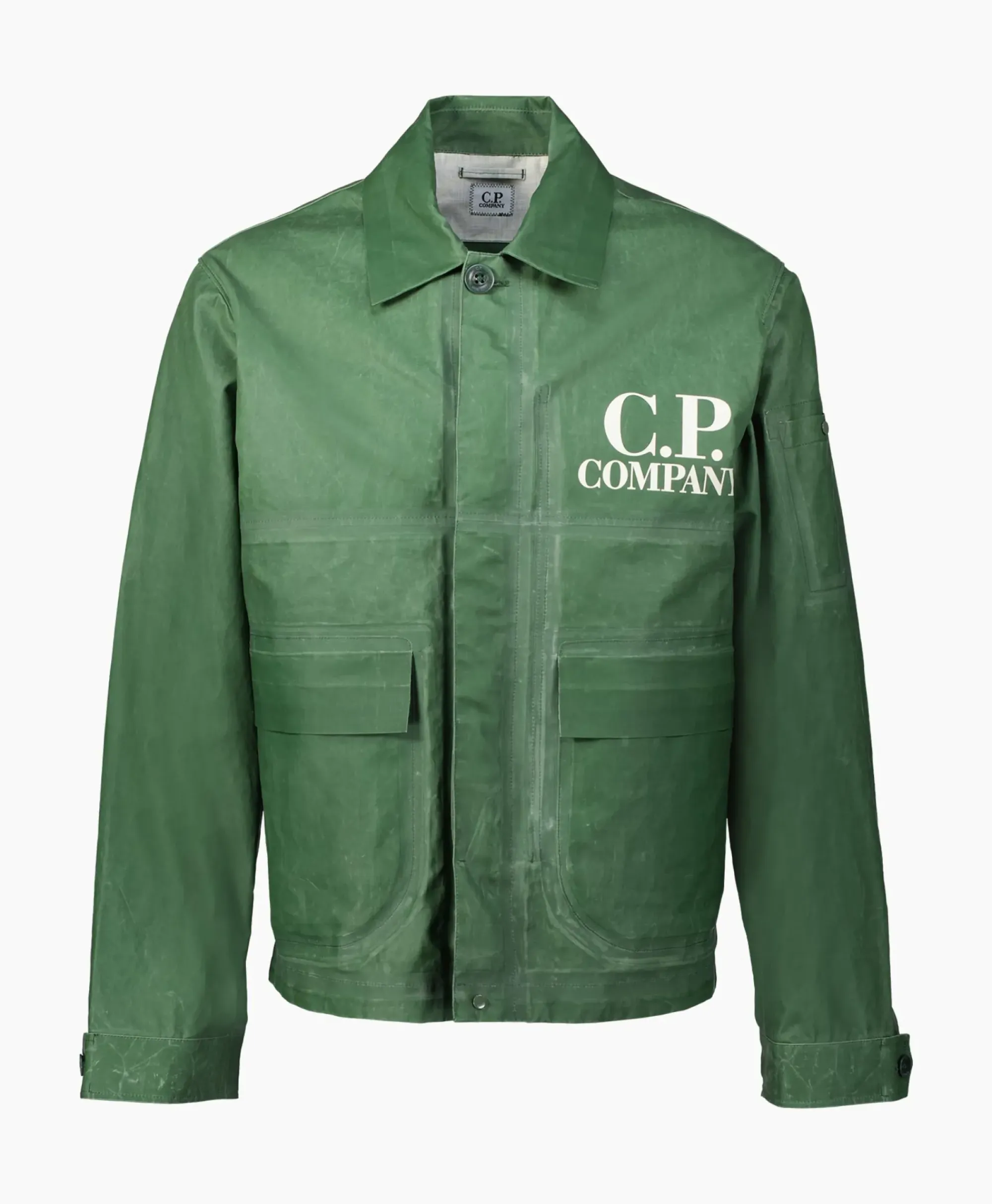 Jassen^Cp Company Jack Coated Groen
