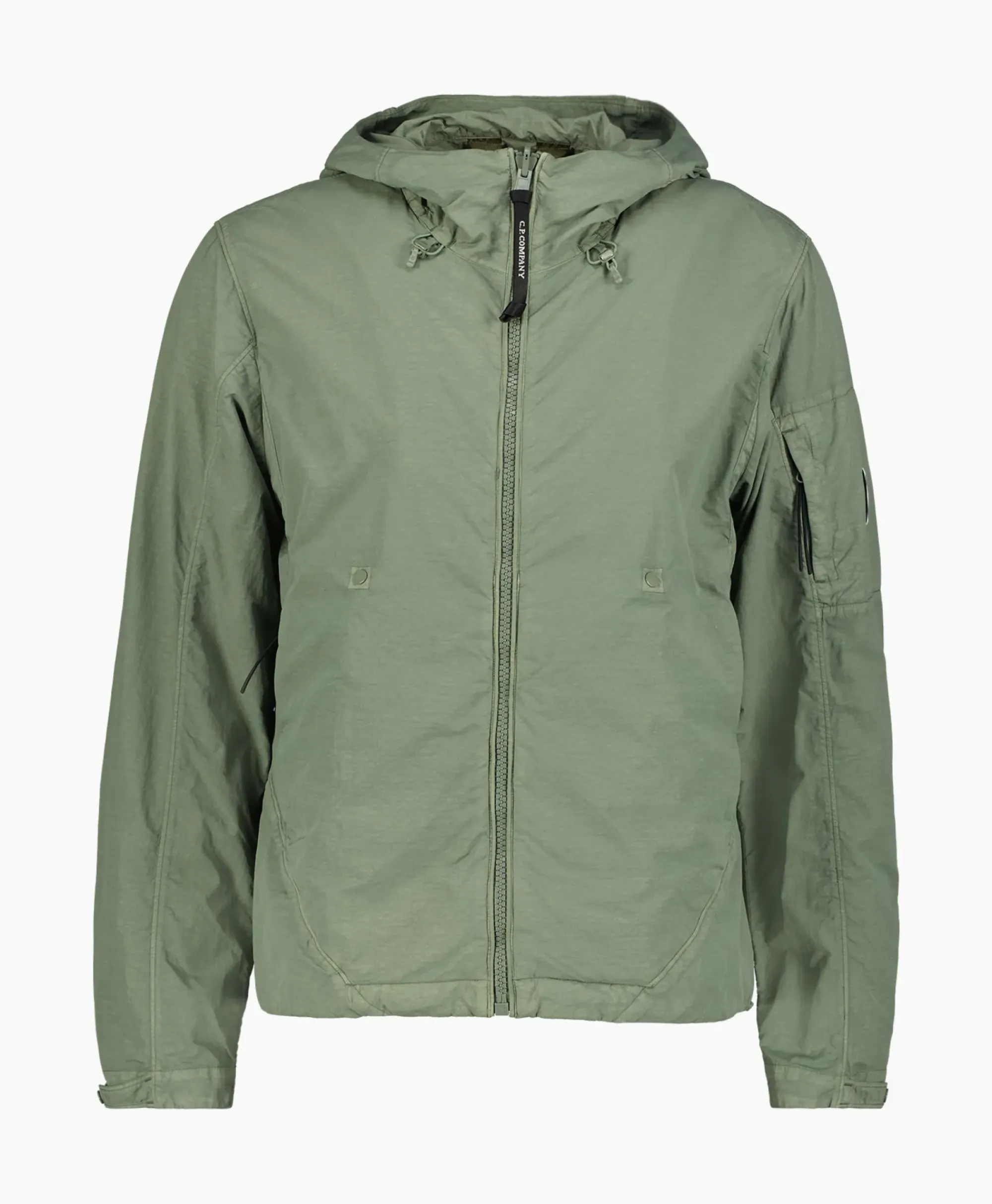 Jassen^Cp Company Jack Flatt Nylon Reversible Hooded Groen