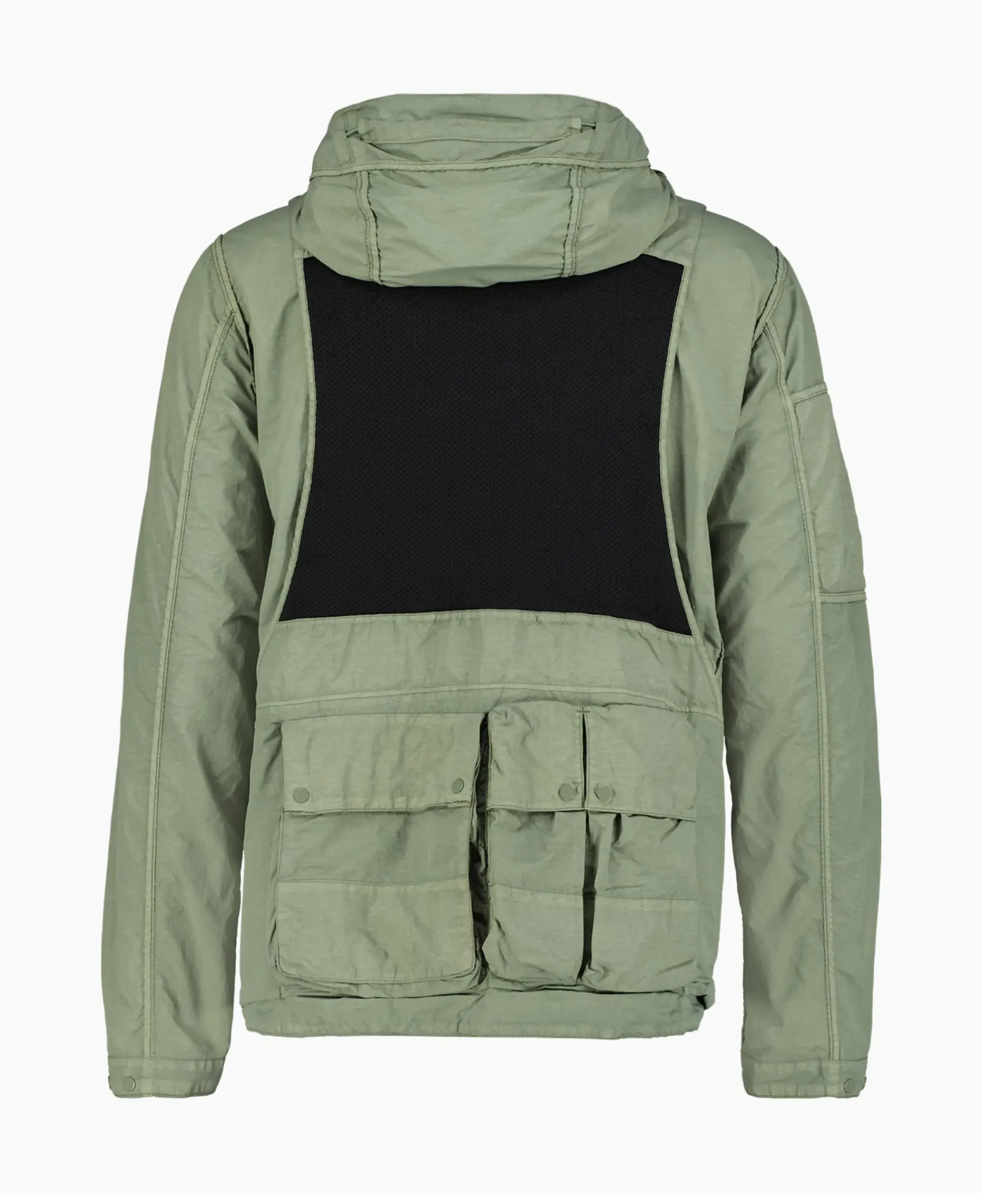 Jassen^Cp Company Jack Flatt Nylon Reversible Hooded Groen