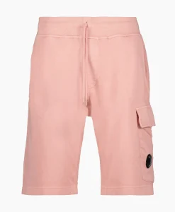 Broeken^Cp Company Korte Broek Short Fleece Cargo Rose