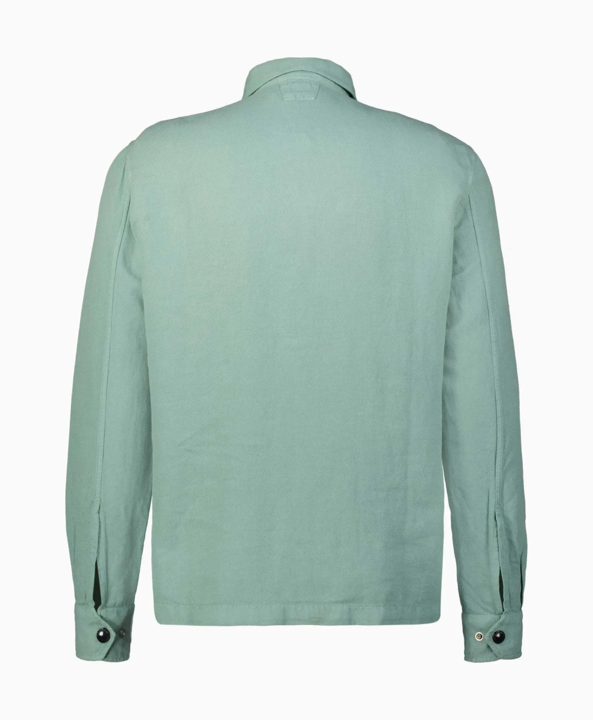 Jassen^Cp Company Overshirt Broken Linen Cotton Groen
