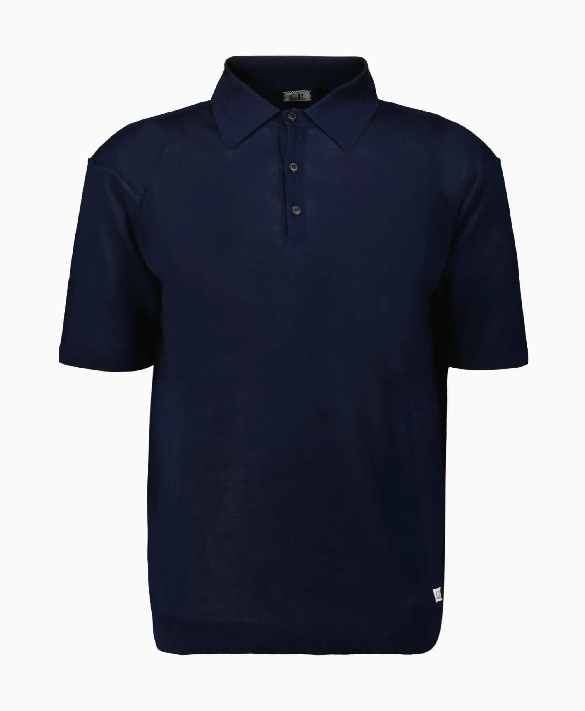 Polo's^Cp Company Polo Filo Di Scozia Knitted Donker Blauw
