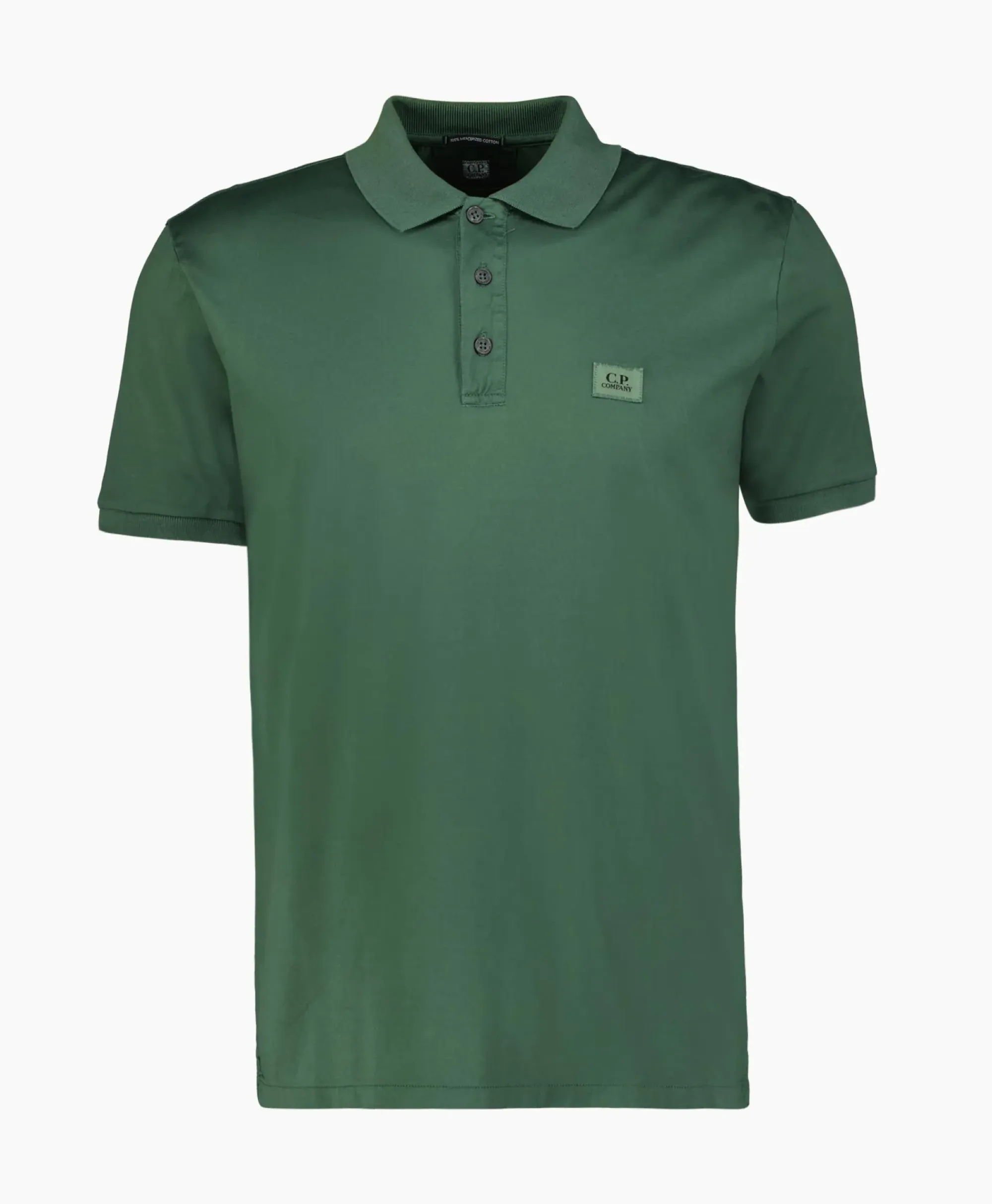 Polo's^Cp Company Polo Mercerized Jersey Groen