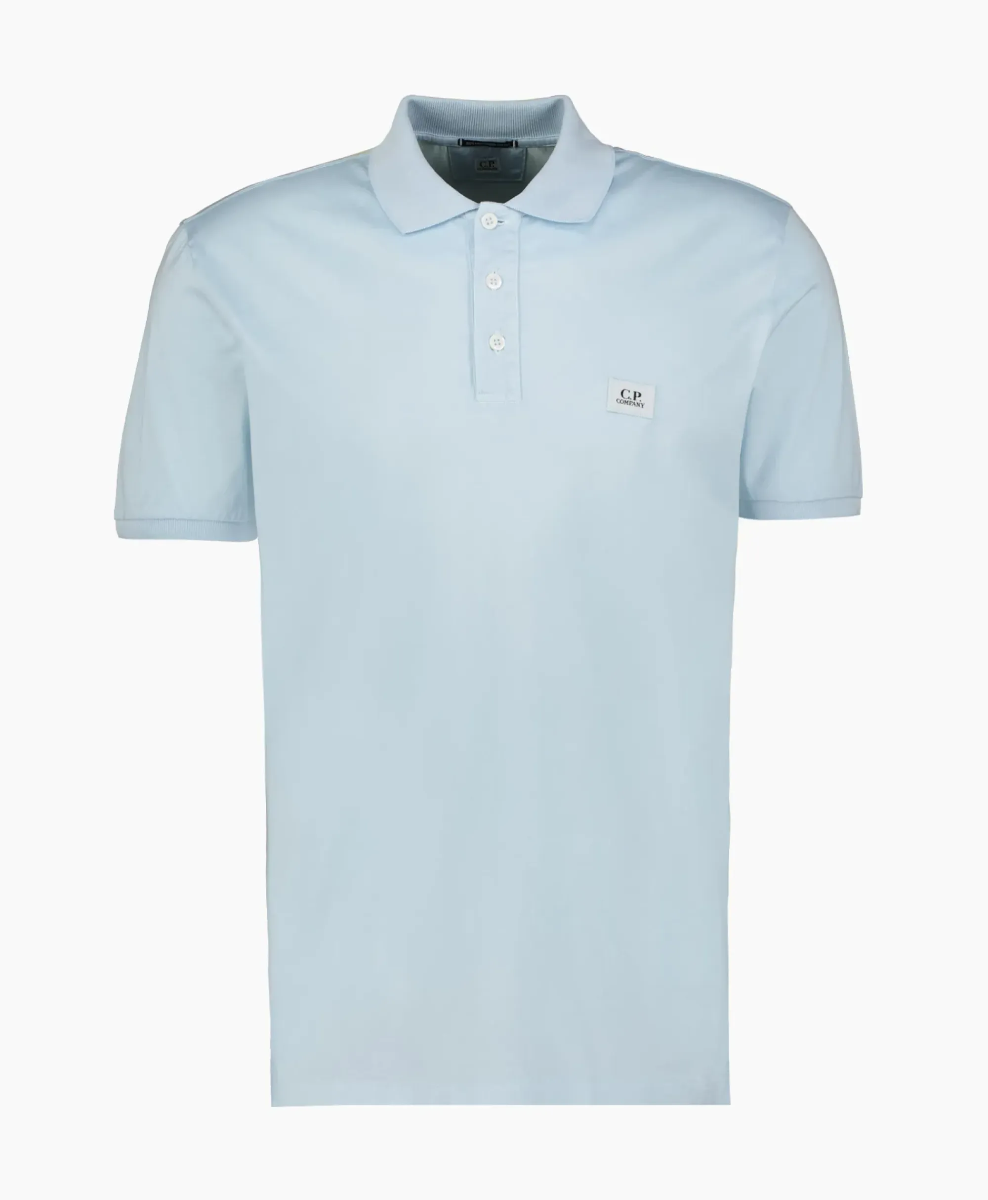 Polo's^Cp Company Polo Mercerized Jersey Licht Blauw