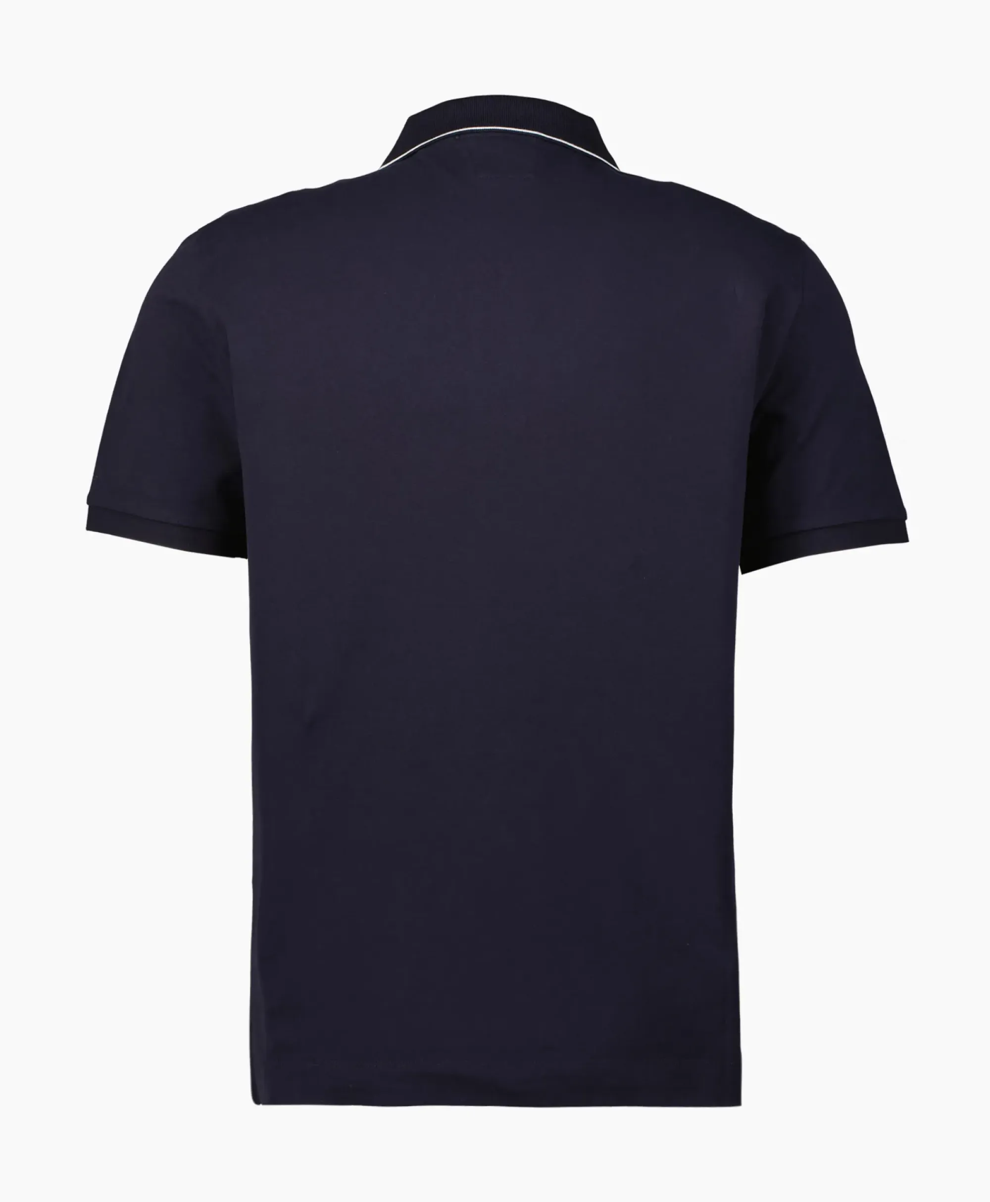 Polo's^Cp Company Polo Stretch Piquet Striped Collar Donker Blauw