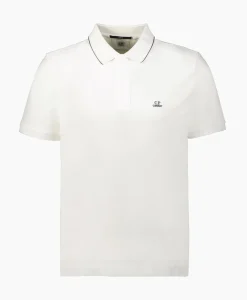 Polo's^Cp Company Polo Stretch Piquet Striped Collar Wit