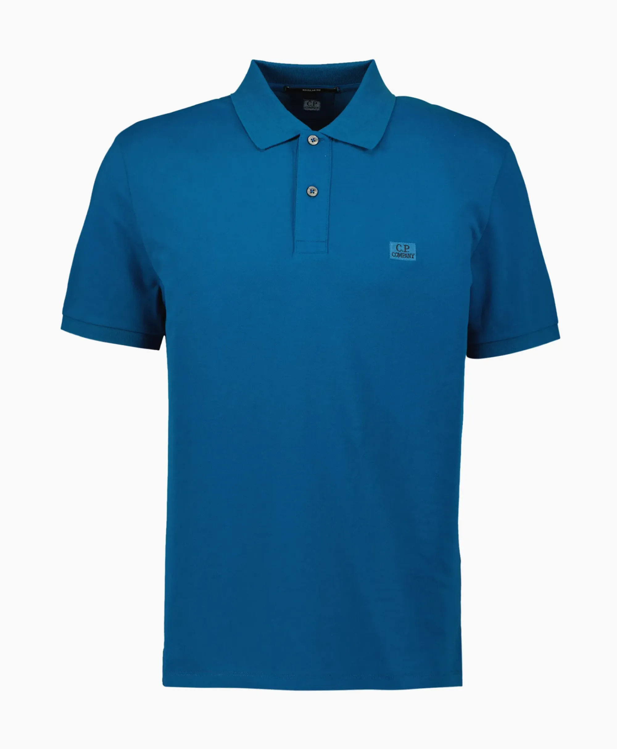 Polo's^Cp Company Polo Stretch Piquet Regular Blauw