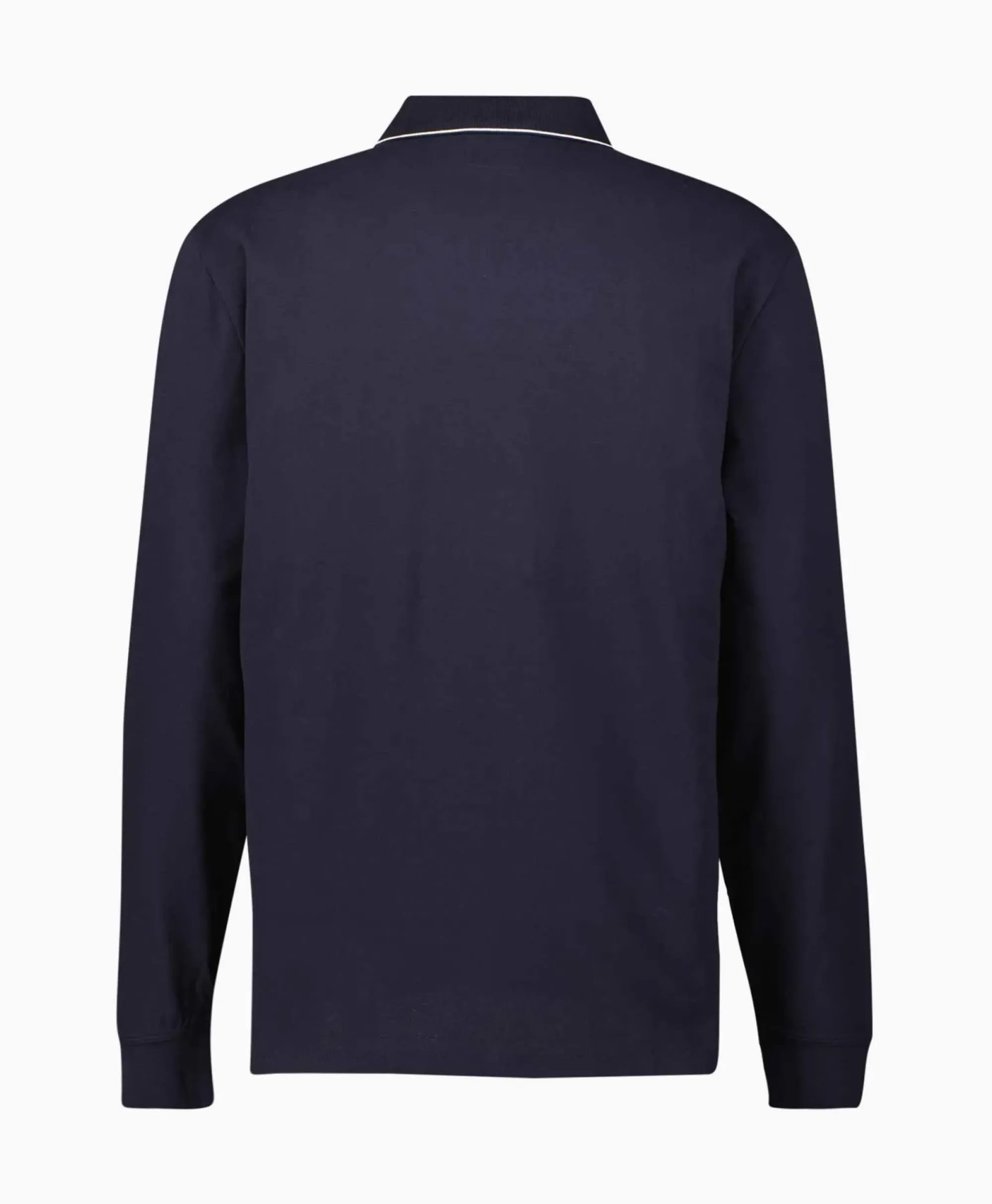 Polo's^Cp Company Polo Stretch Piquet Regular Long Sleeve Donker Blauw