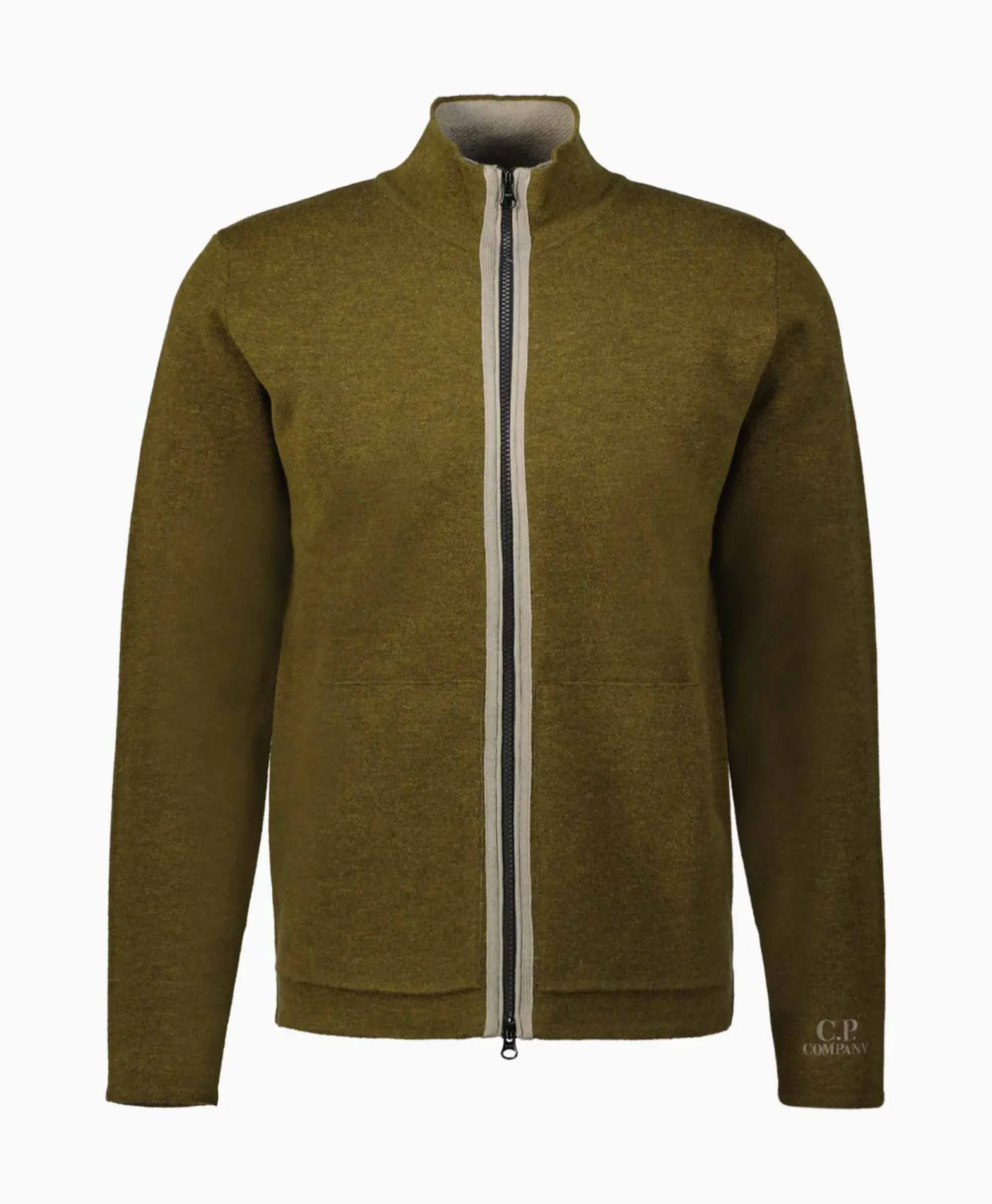 Truien^Cp Company Pullover Double Zipped Knit Groen