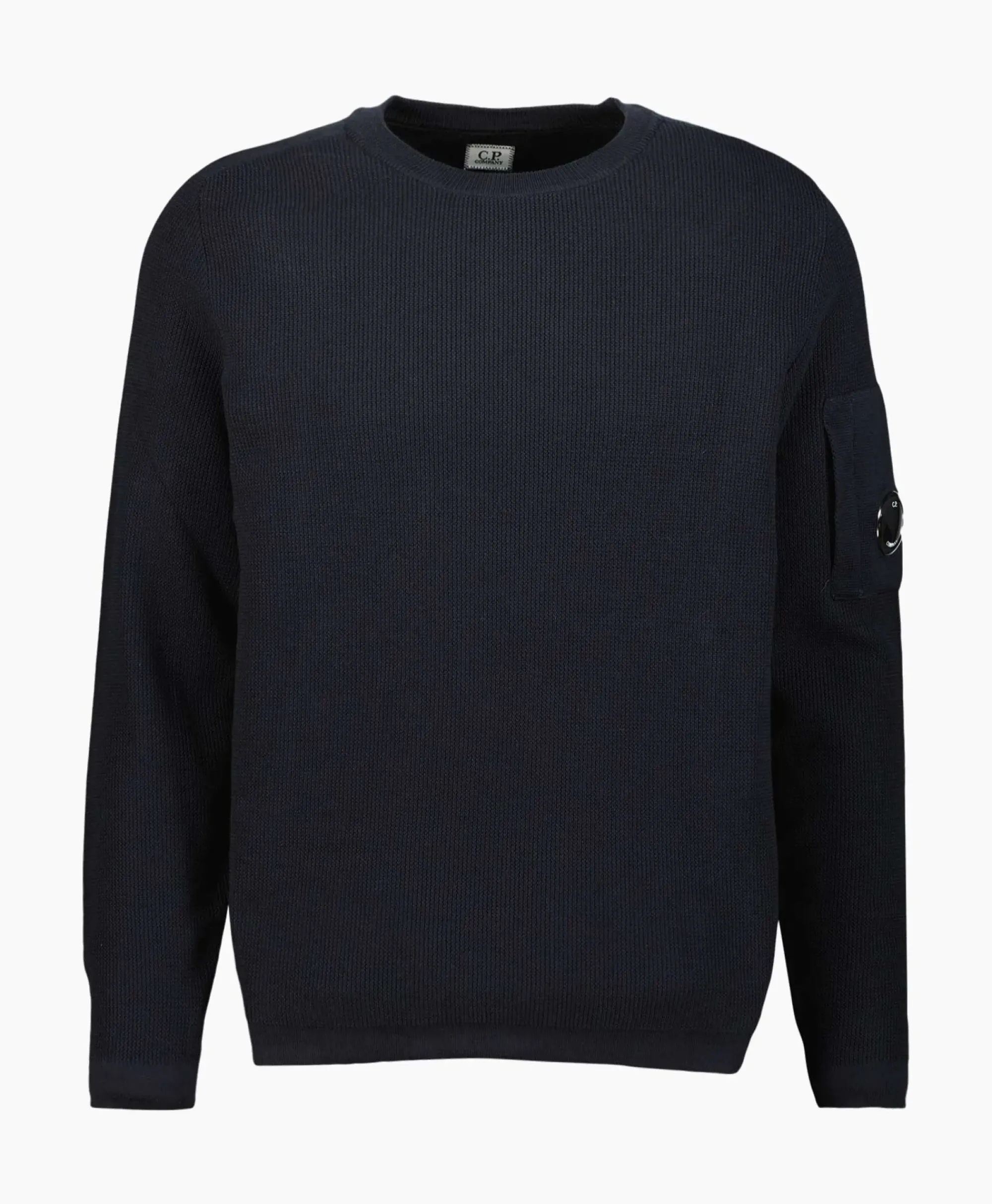 Truien^Cp Company Pullover Sea Island Lens Ribbed Knit Donker Blauw