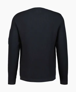 Truien^Cp Company Pullover Sea Island Lens Ribbed Knit Donker Blauw