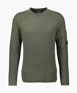 Truien^Cp Company Pullover Sea Island Ribbed Knit Groen