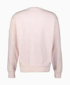 Truien^Cp Company Sweater Cotton Diagonal Fleece Lens Rose