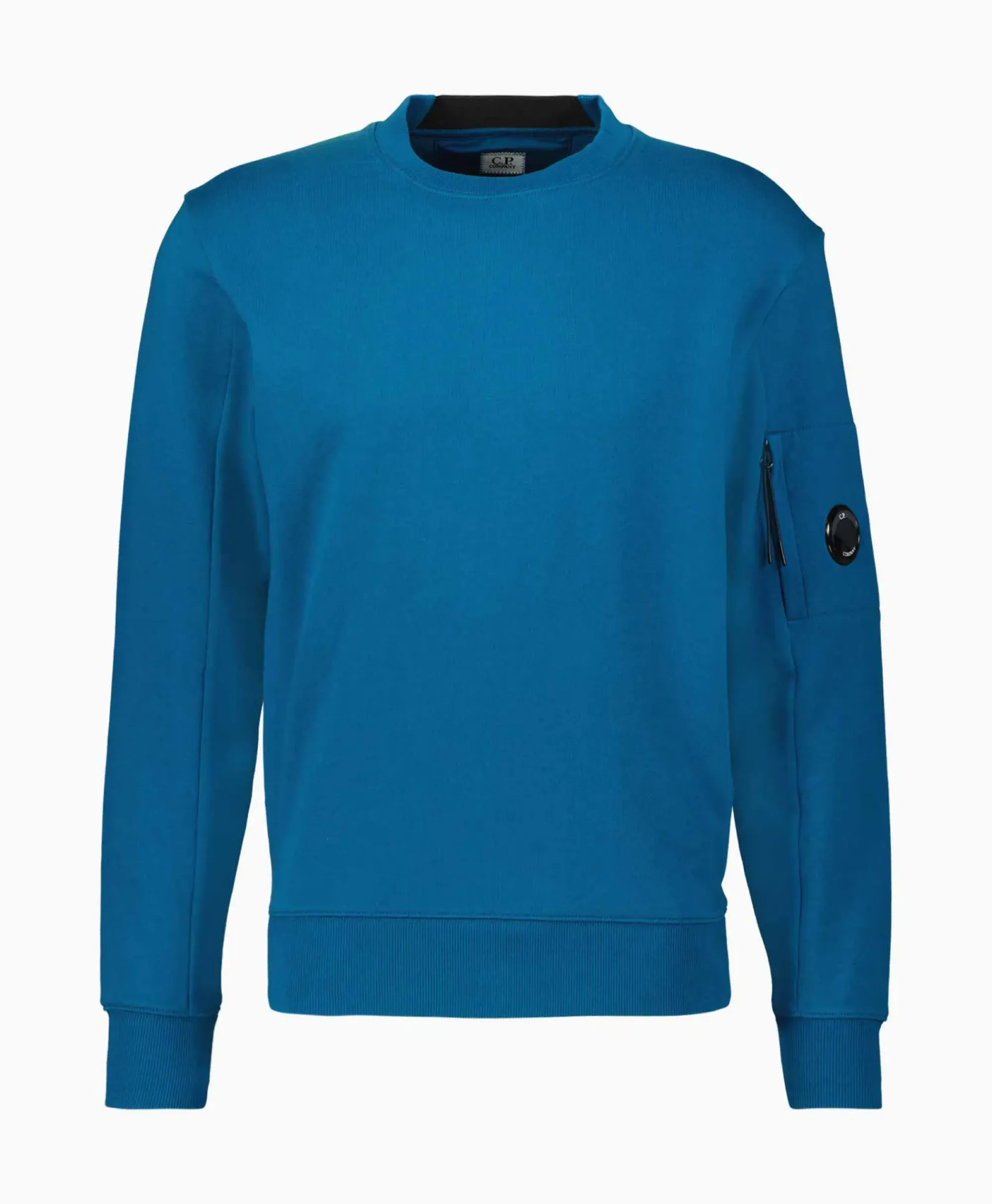 Truien^Cp Company Sweater Diagonal Raised Fleece Blauw
