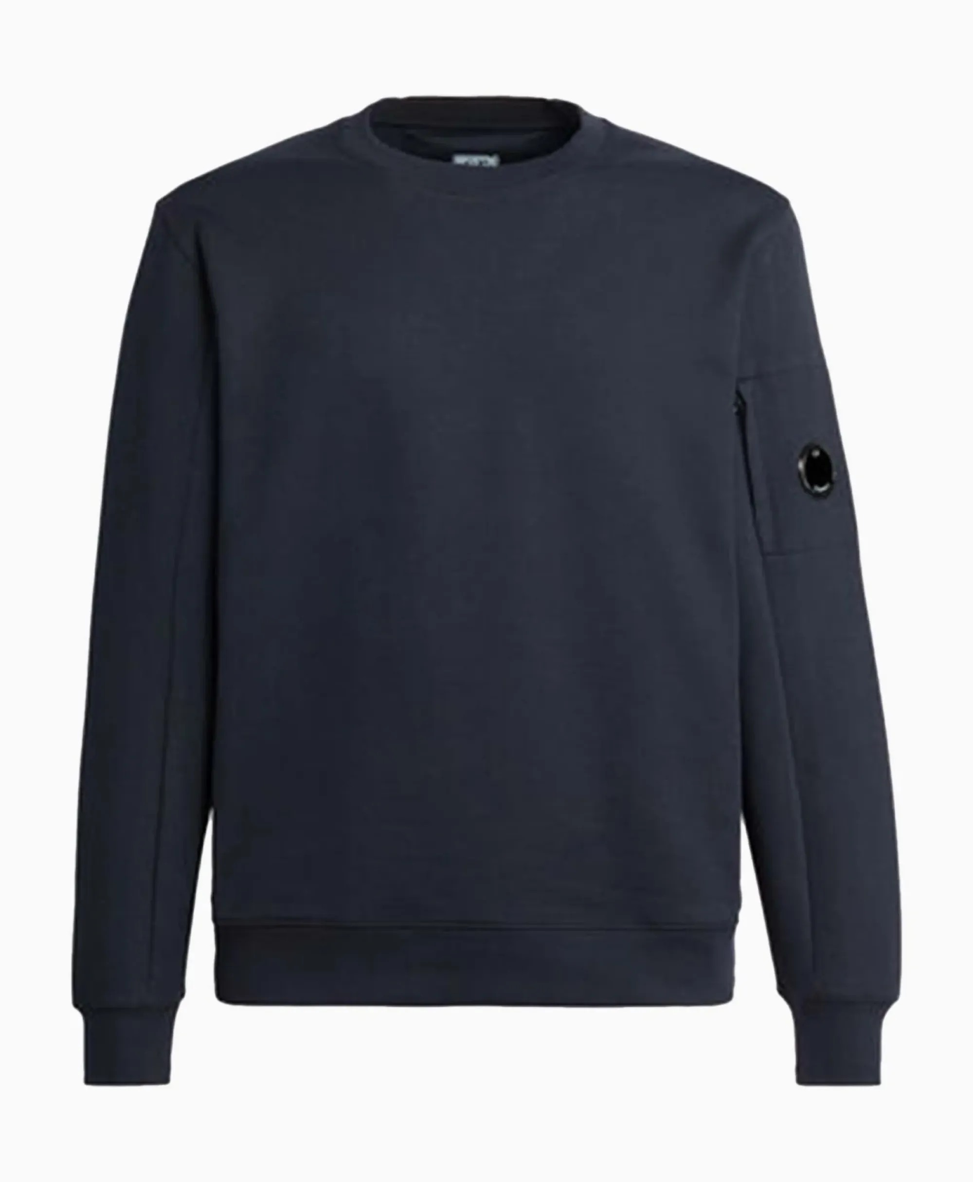 Truien^Cp Company Sweater Diagonal Raised Fleece Donker Blauw