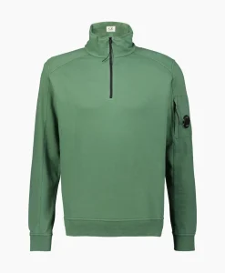 Truien^Cp Company Sweater Light Fleece Zipped Groen