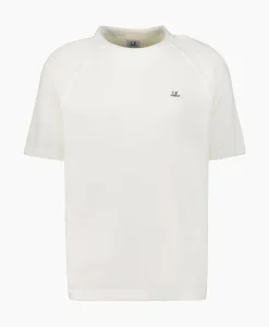 Truien^Cp Company Sweater Sponge Fleece Short Sleeved Wit
