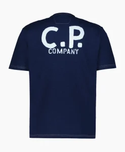 T-Shirts^Cp Company T-Shirt Indigo Jersey Blauw