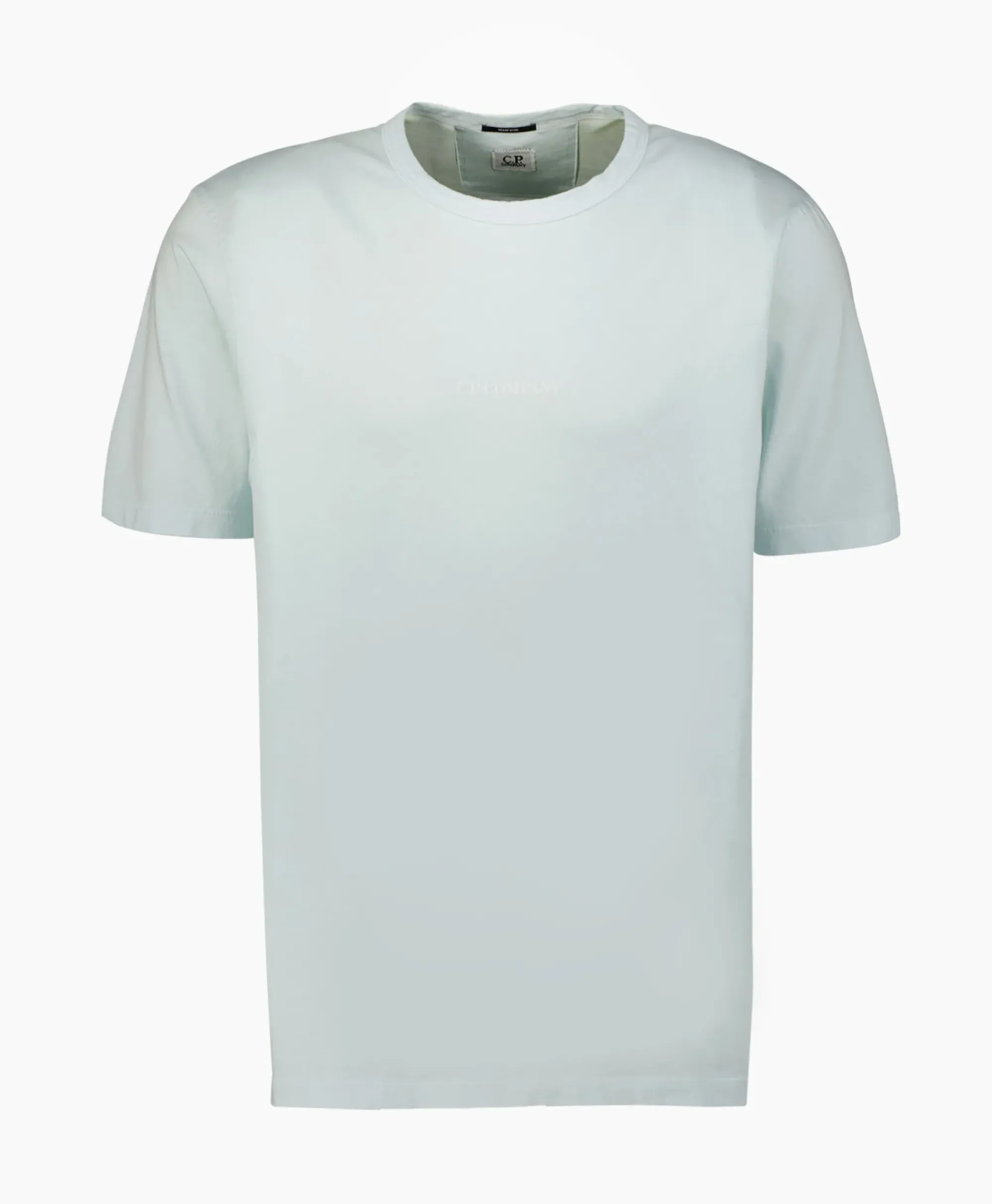 T-Shirts^Cp Company T-Shirt Jersey Resist Dyed Logo Licht Blauw
