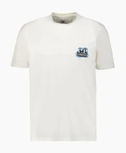 T-Shirts^Cp Company T-Shirt Korte Mouw Jersey Artisanal British Sailor Wit