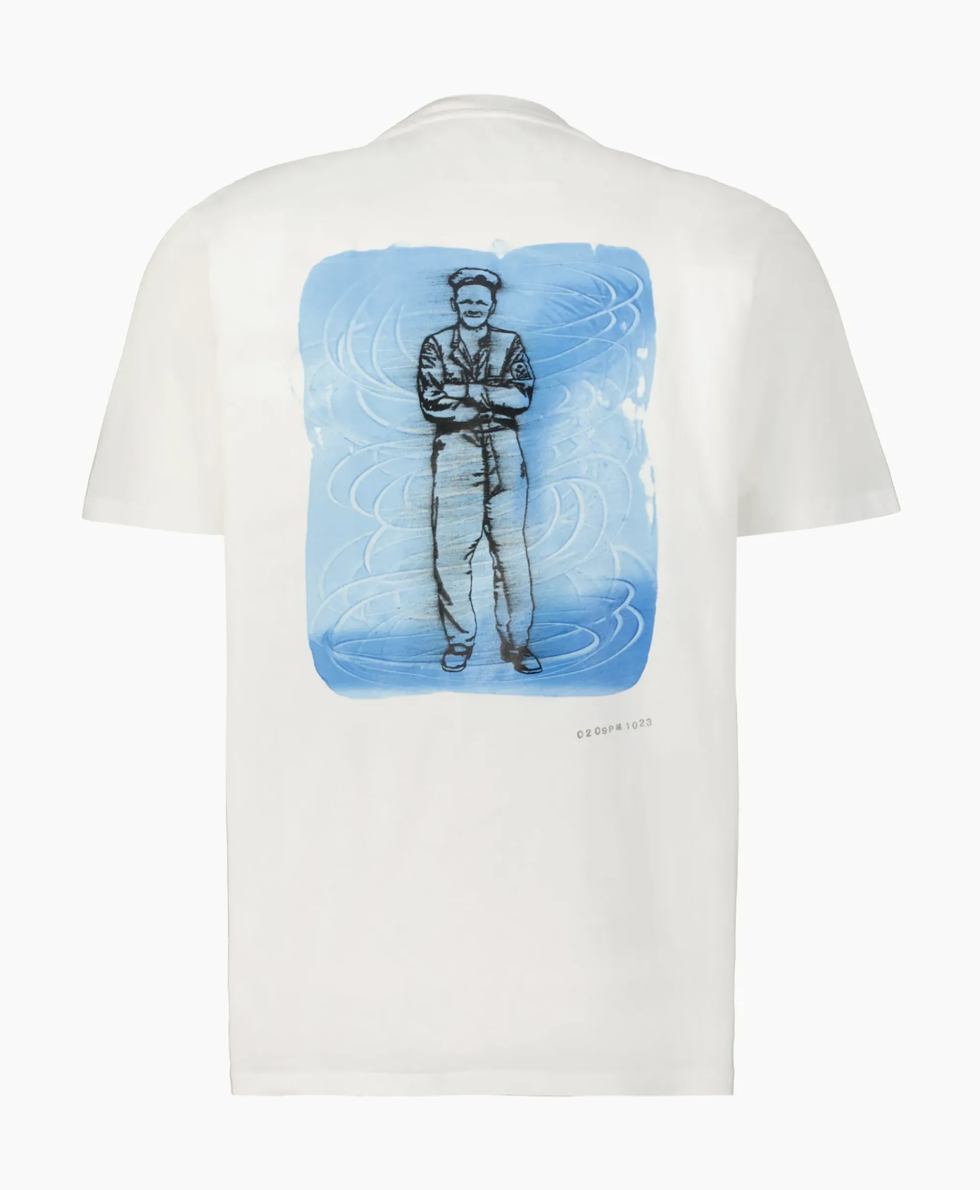 T-Shirts^Cp Company T-Shirt Korte Mouw Jersey Artisanal British Sailor Wit