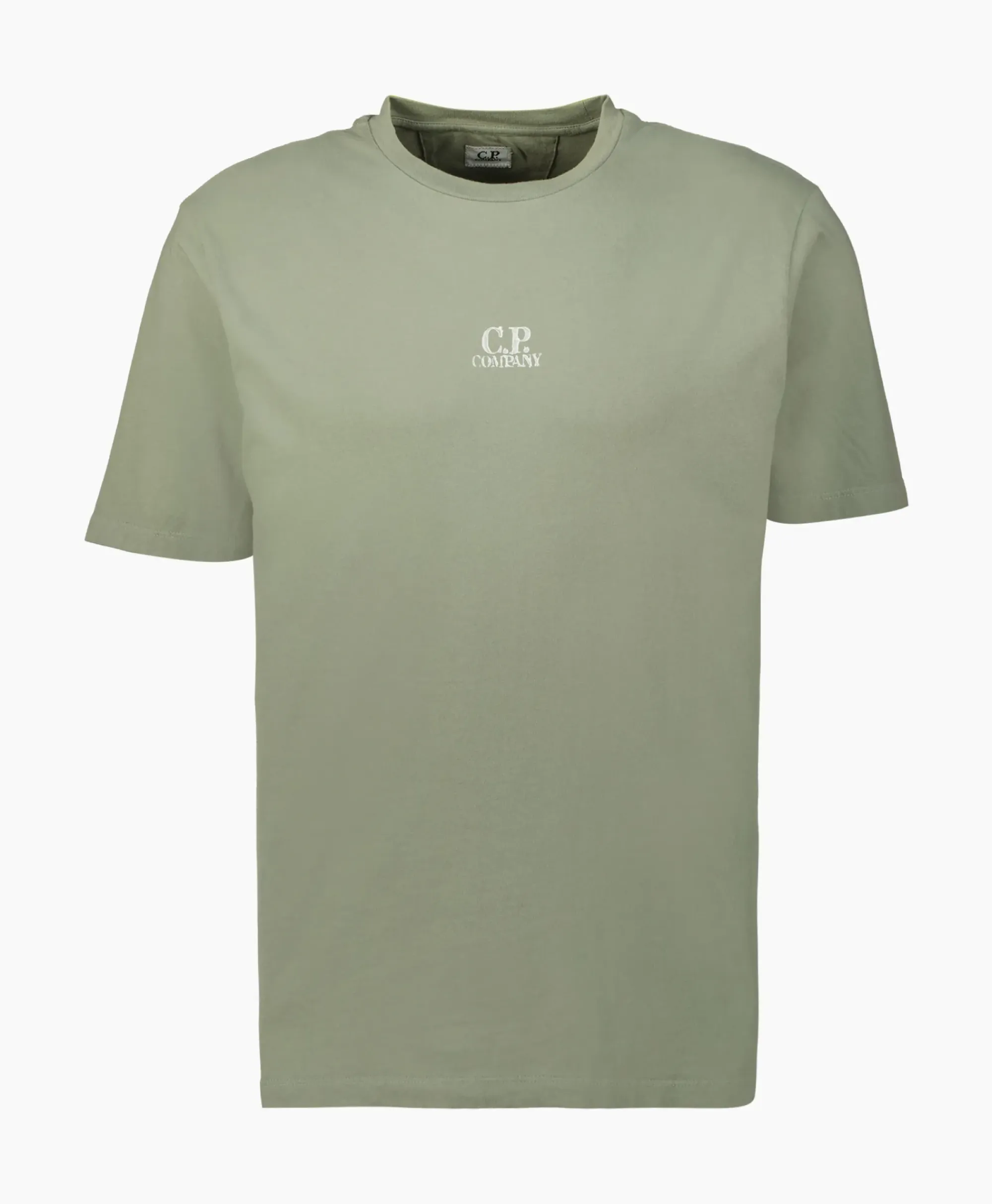 T-Shirts^Cp Company T-Shirt Korte Mouw Jersey Artisinal Three Cards Groen