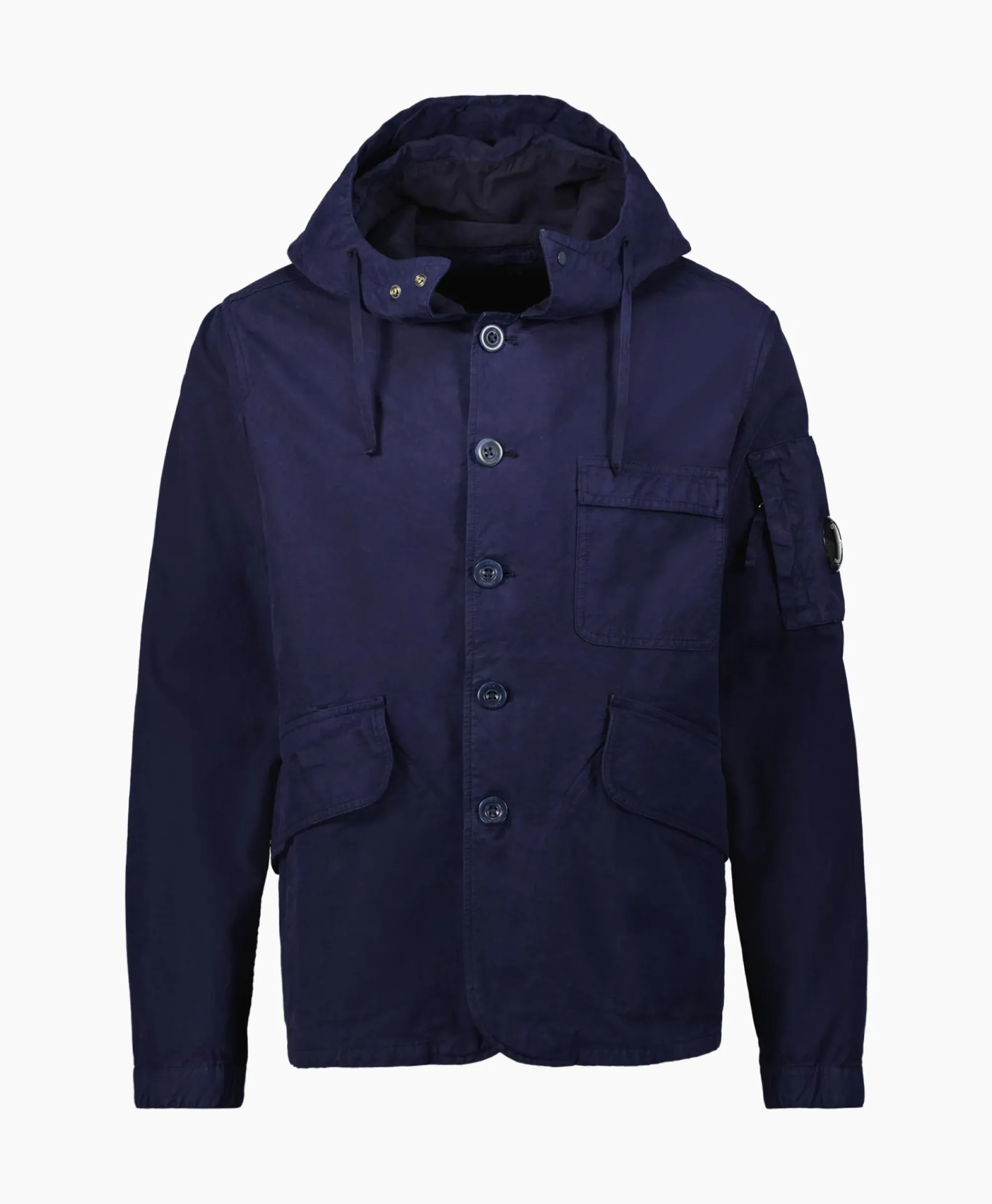 Jassen^Cp Company Vest B Hooded Jacket Donker Blauw