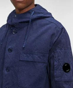Jassen^Cp Company Vest B Hooded Jacket Donker Blauw