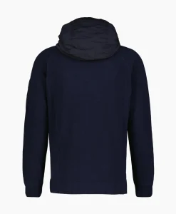 Vesten^Cp Company Vest Cotton Mixed Hooded Knit Donker Blauw