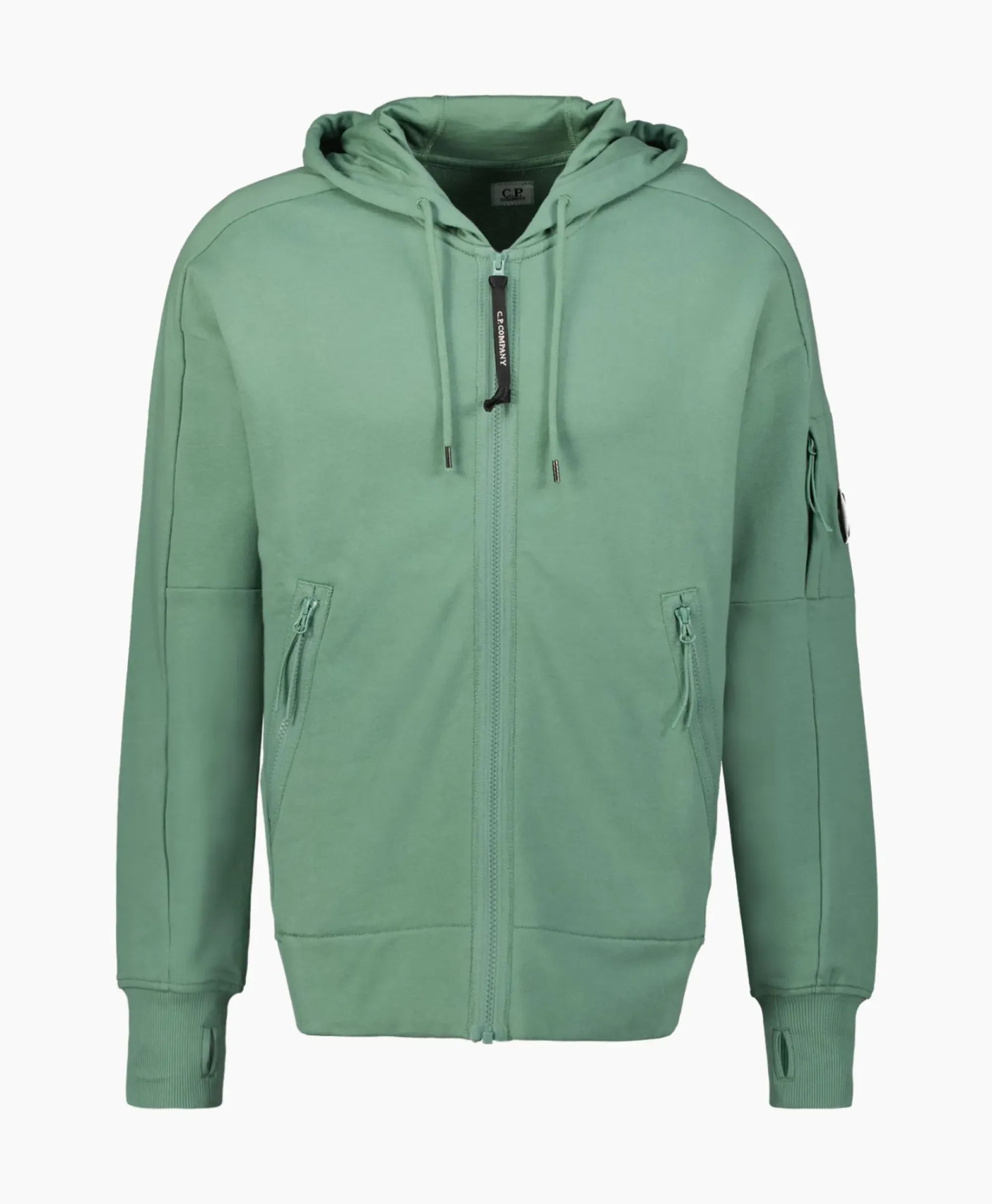 Vesten^Cp Company Vest Diagonal Raised Fleece Zipped Groen