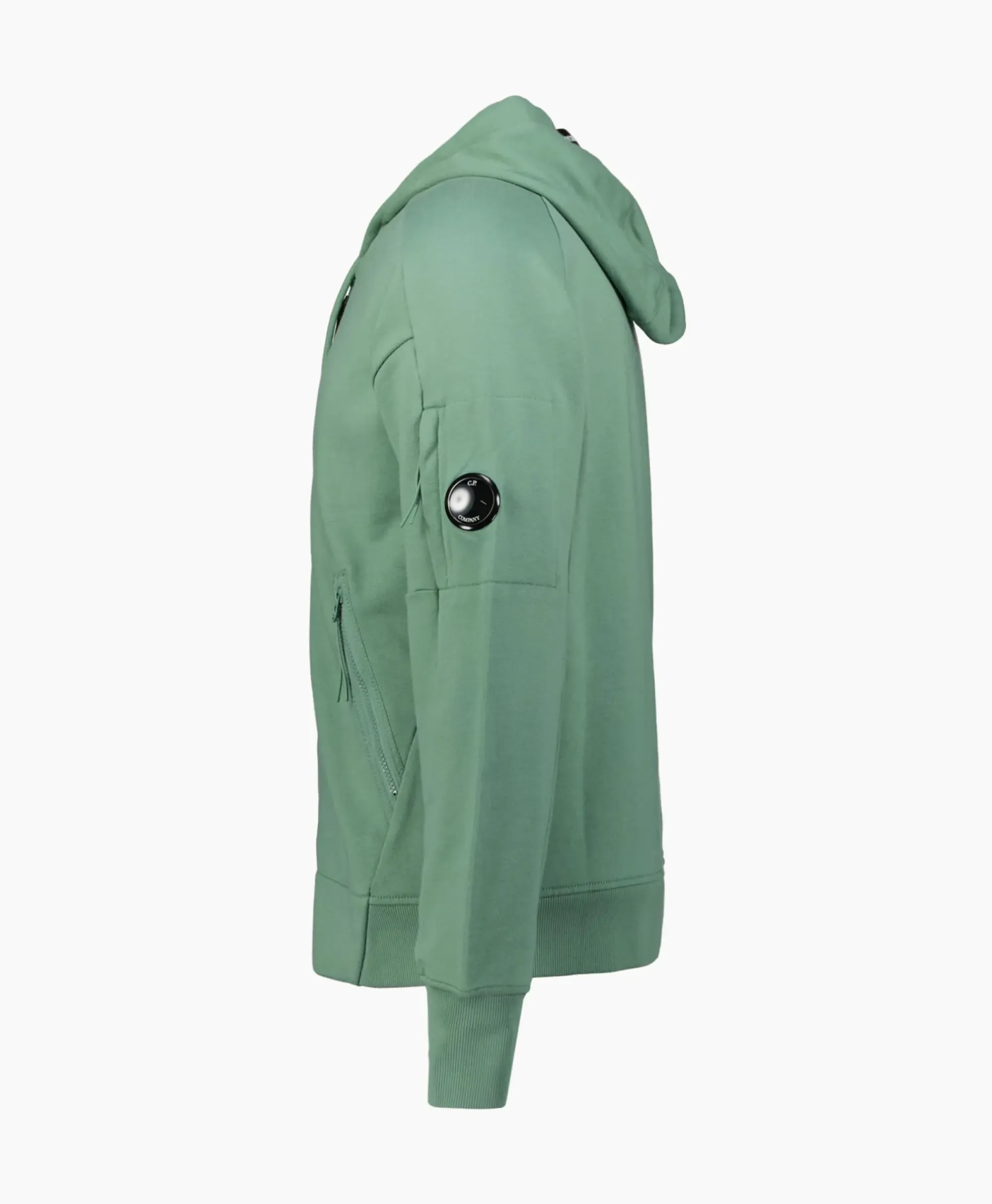 Vesten^Cp Company Vest Diagonal Raised Fleece Zipped Groen