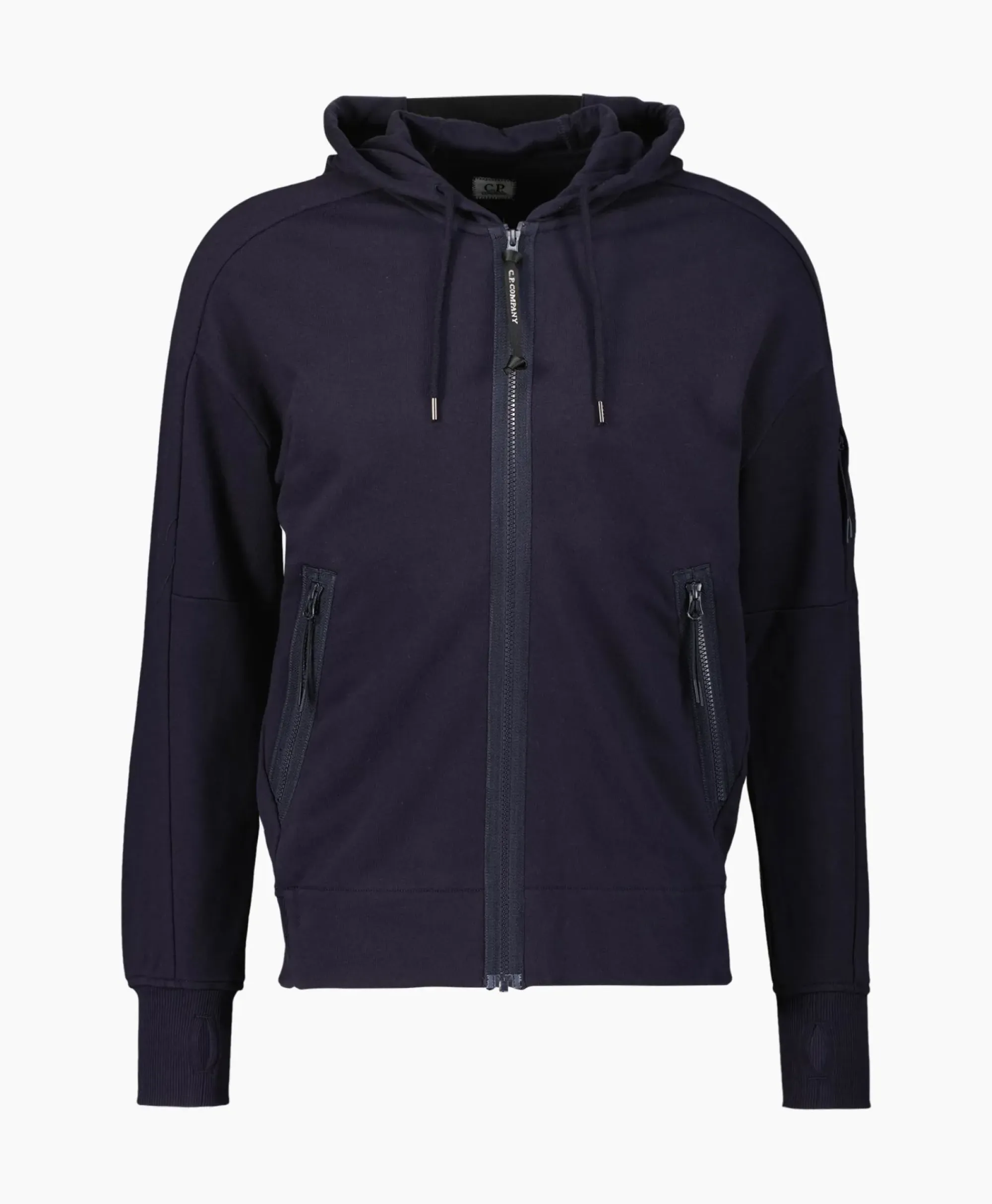 Vesten^Cp Company Vest Diagonal Raised Fleece Zipped Donker Blauw