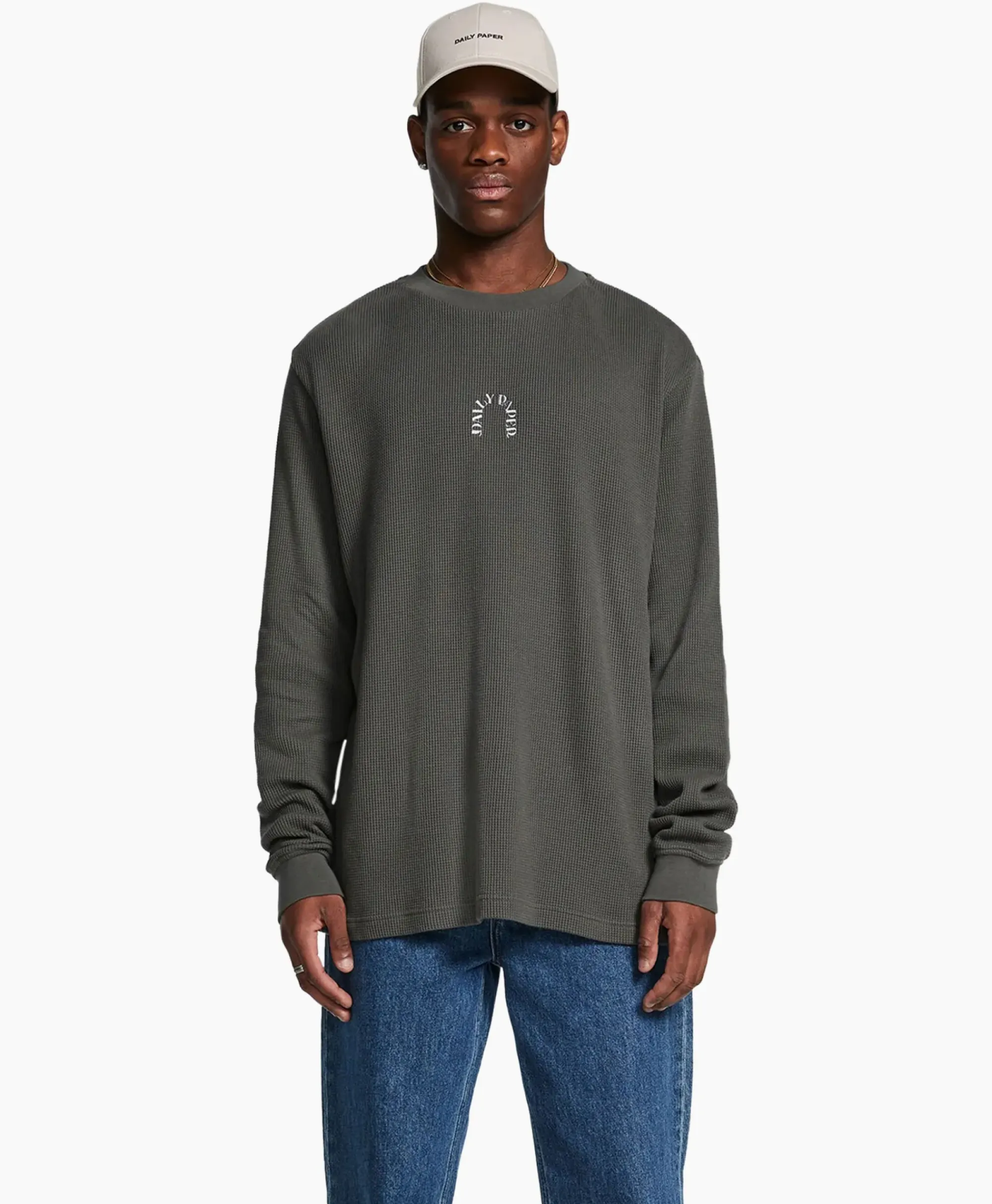 T-Shirts^Daily Paper Longsleeve Arabesque Donker Groen