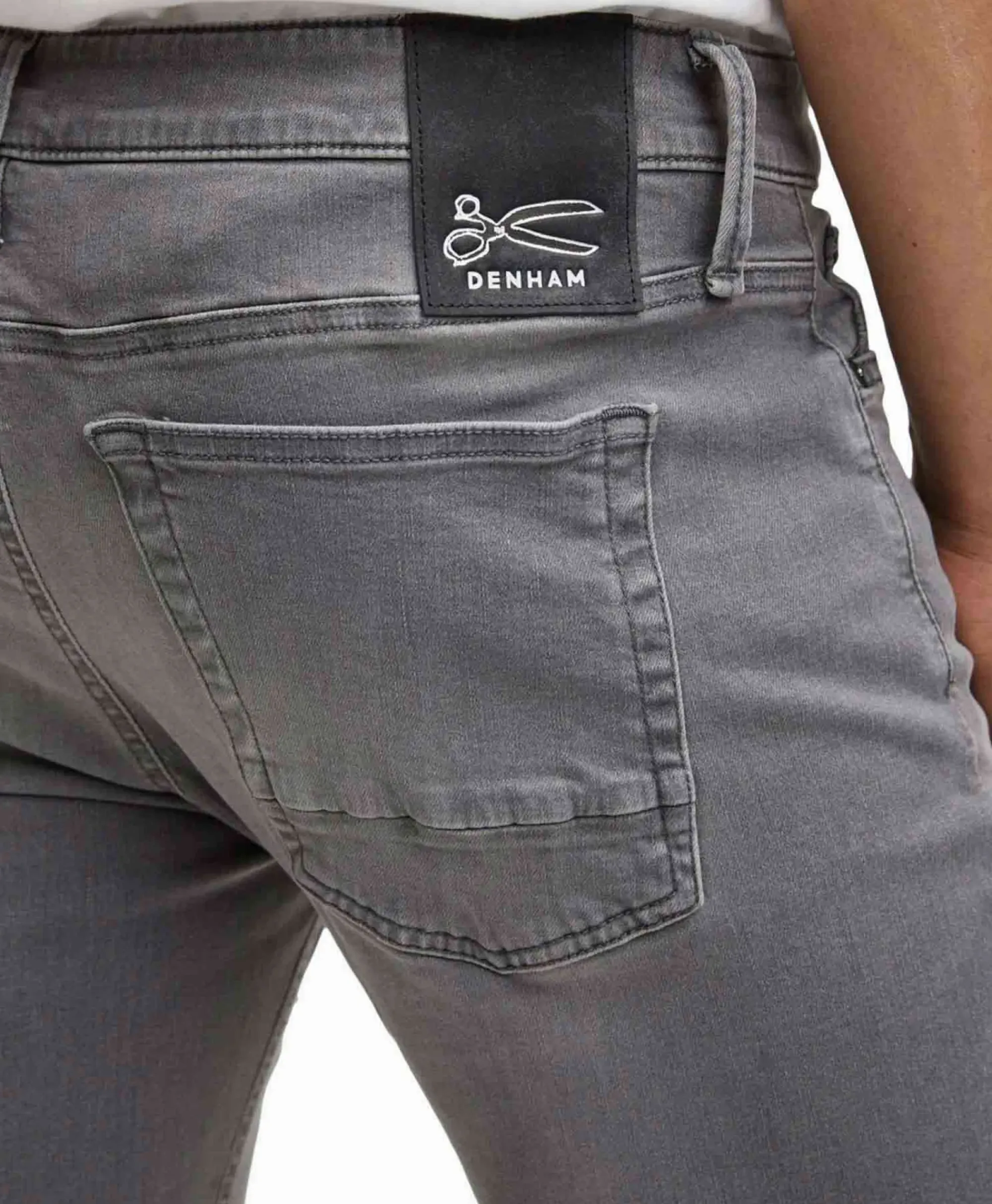 Broeken^Denham Jeans Bolt Wlgfm+ Grijs