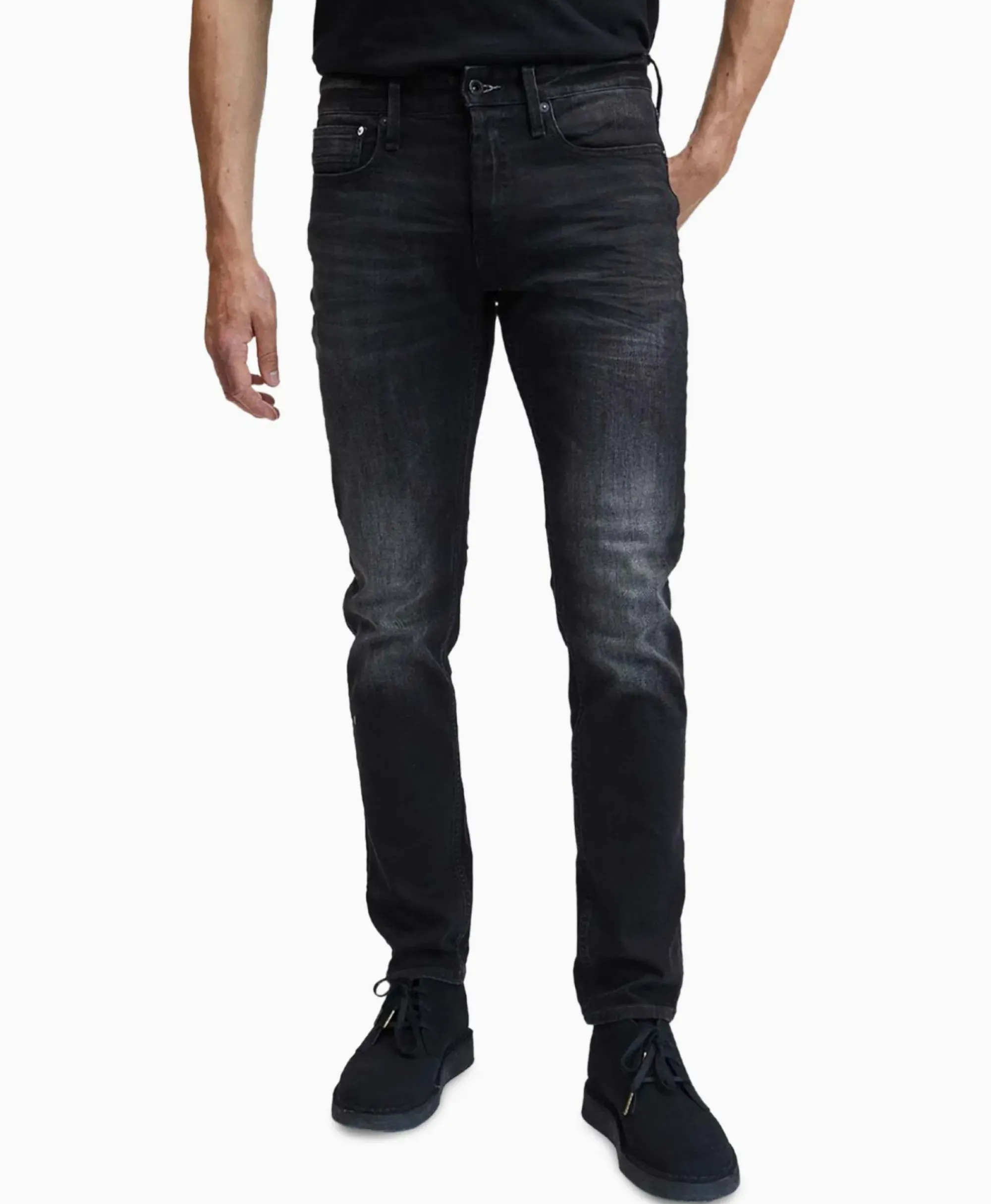 Broeken^Denham Jeans Razor Aceb Zwart