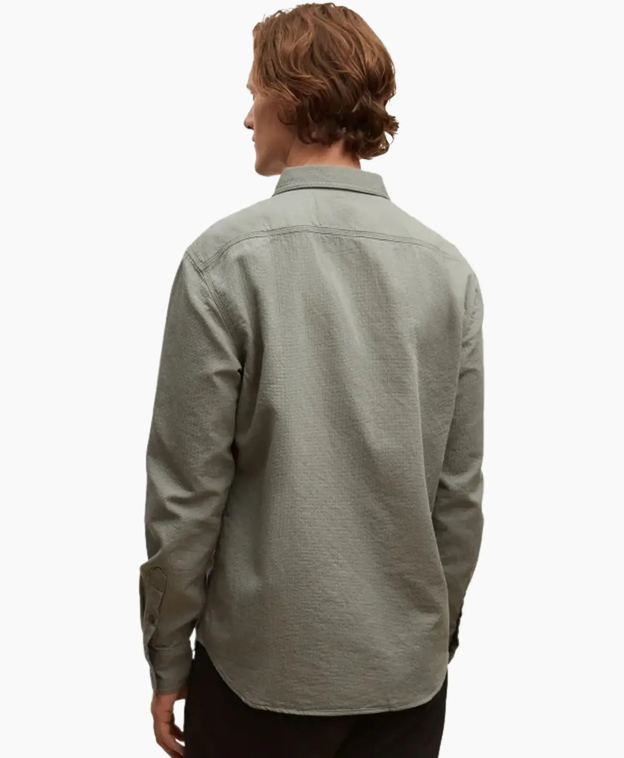 Overhemden^Denham Overhemd Worker Reg Shirt Sfm Groen