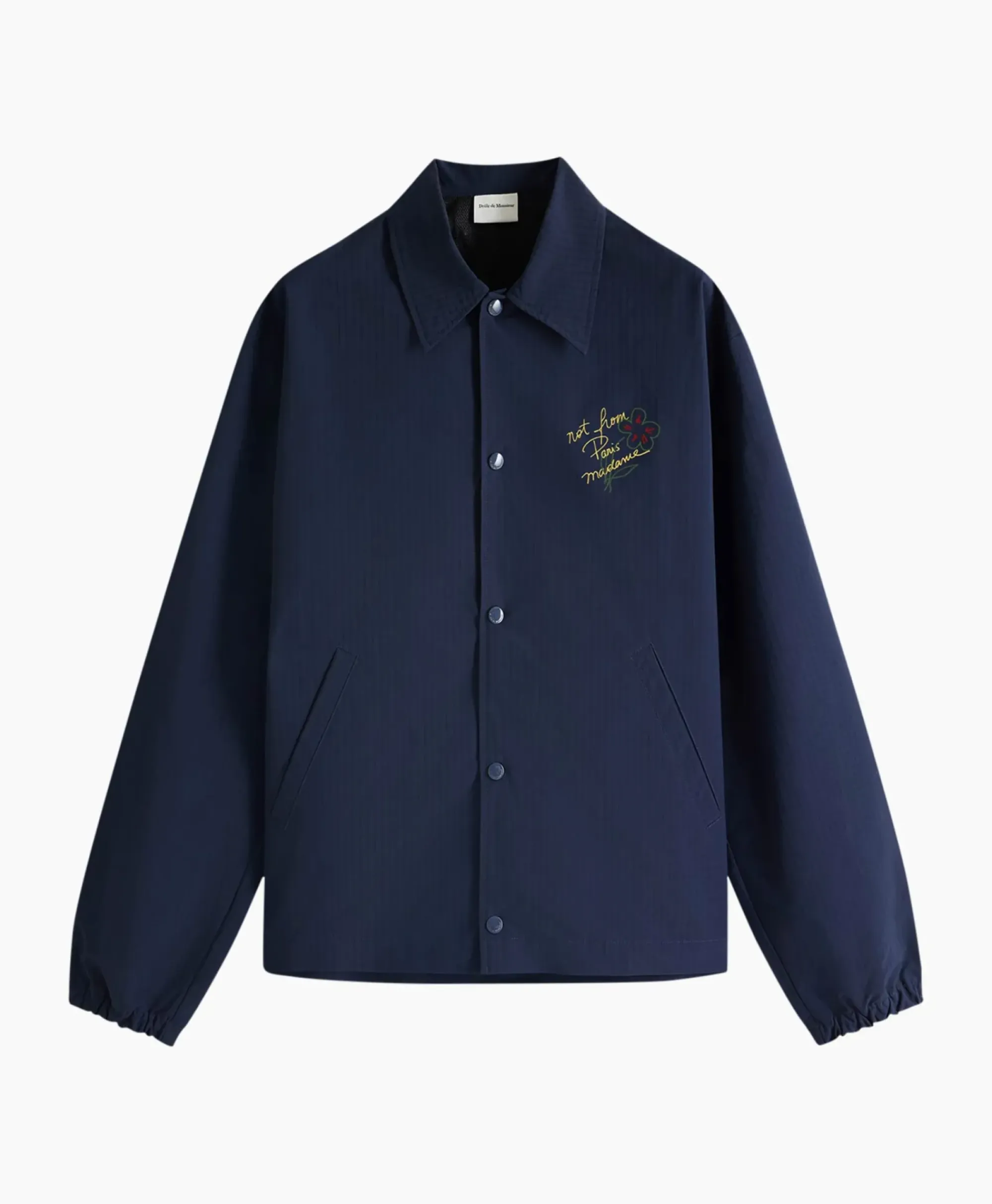 Jassen^Drole De Monsieur Jack La Veste Slogan Esquisse Donker Blauw