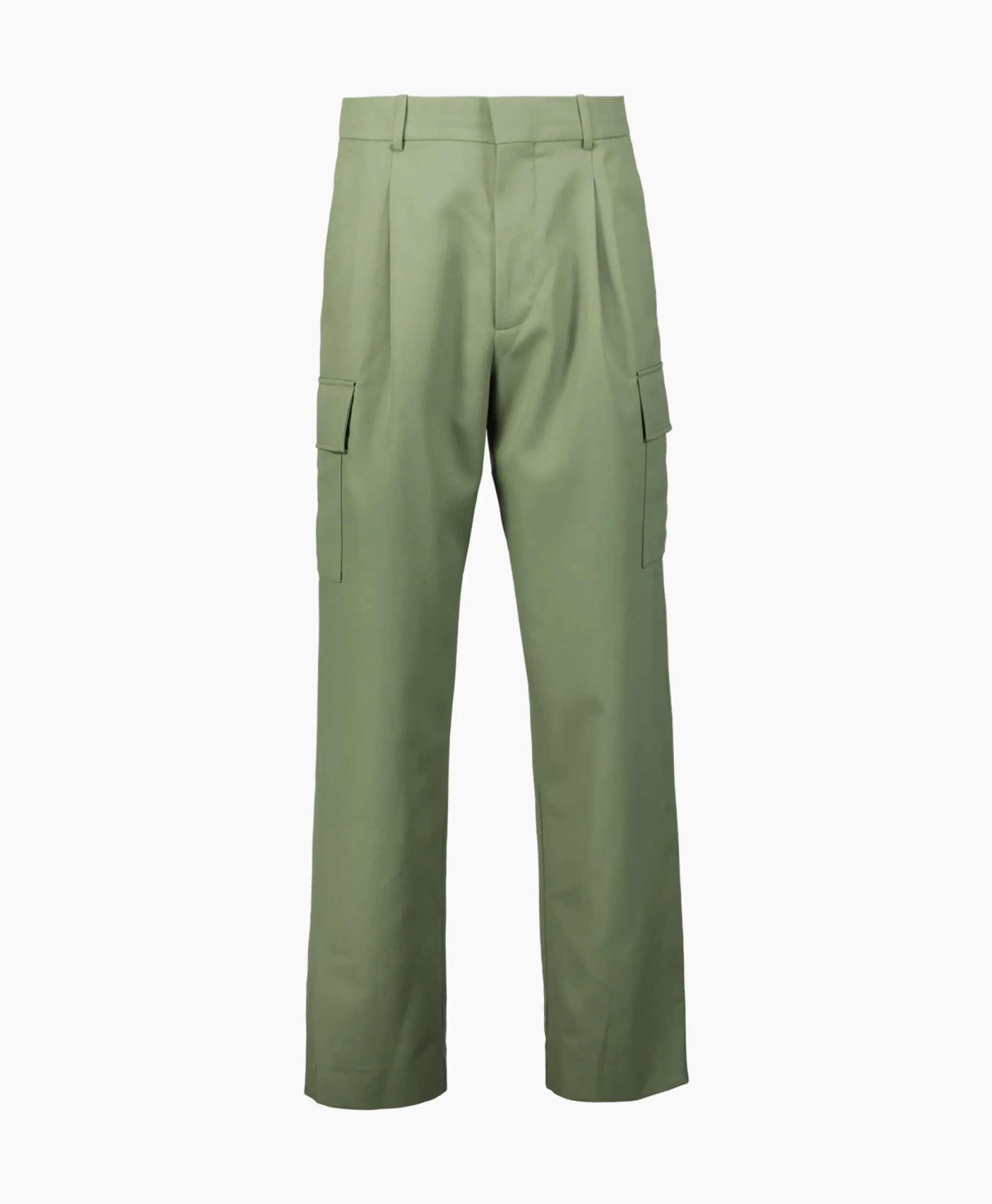 Broeken^Drole De Monsieur Le Pantalon Crago Laine Groen