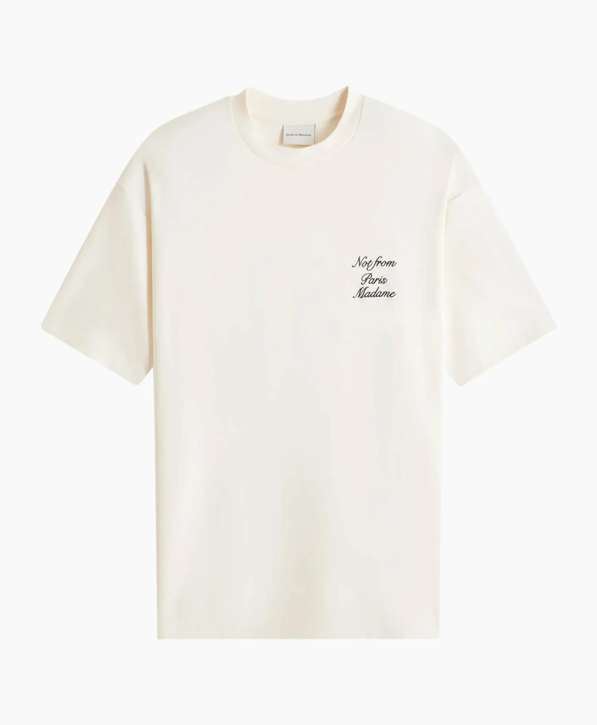 T-Shirts^Drole De Monsieur Le T-Shirt Sloga Cursive Off White