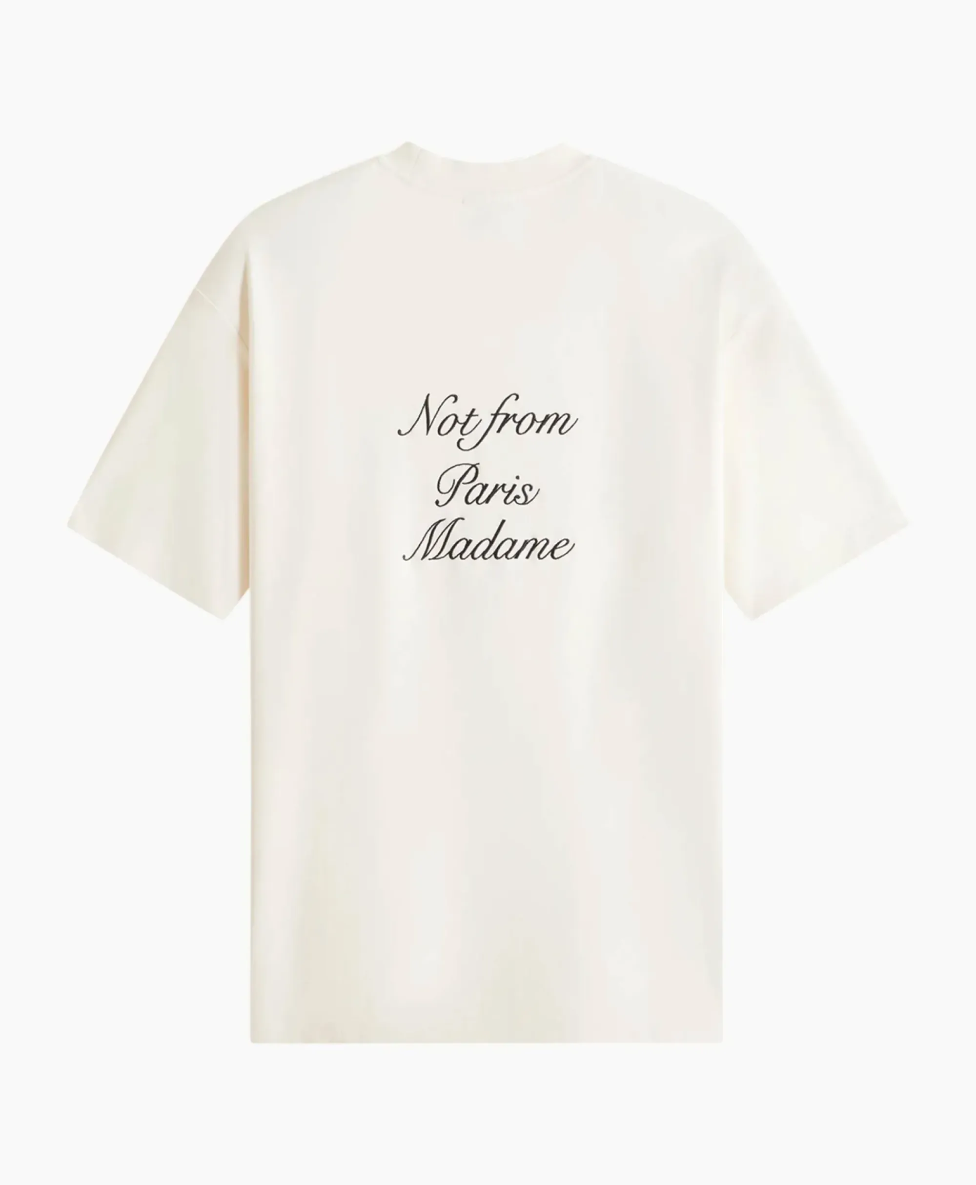 T-Shirts^Drole De Monsieur Le T-Shirt Sloga Cursive Off White